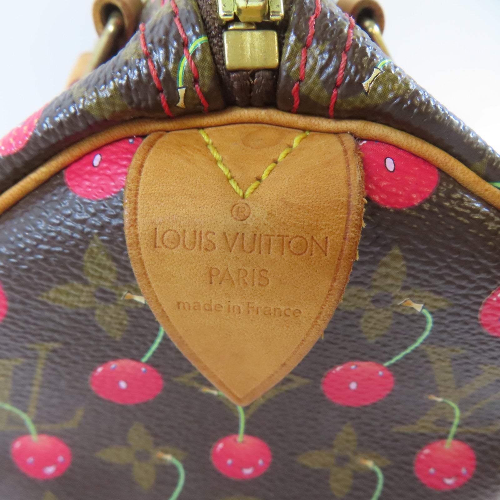 LOUIS VUITTON Monogram Cherry Speedy 25金扣手挽袋啡色
