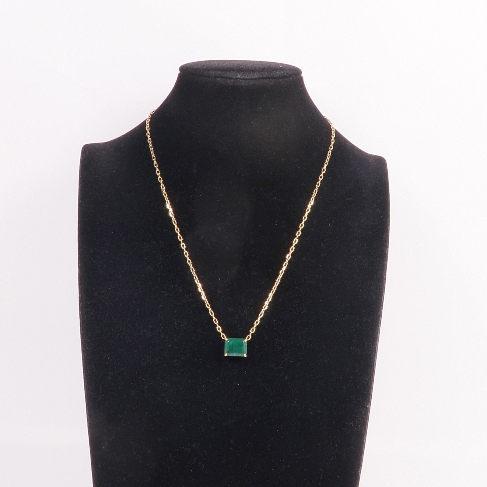 JEWELRY 【激減優惠】18K黃金Emerald Necklace綠寶石項鍊