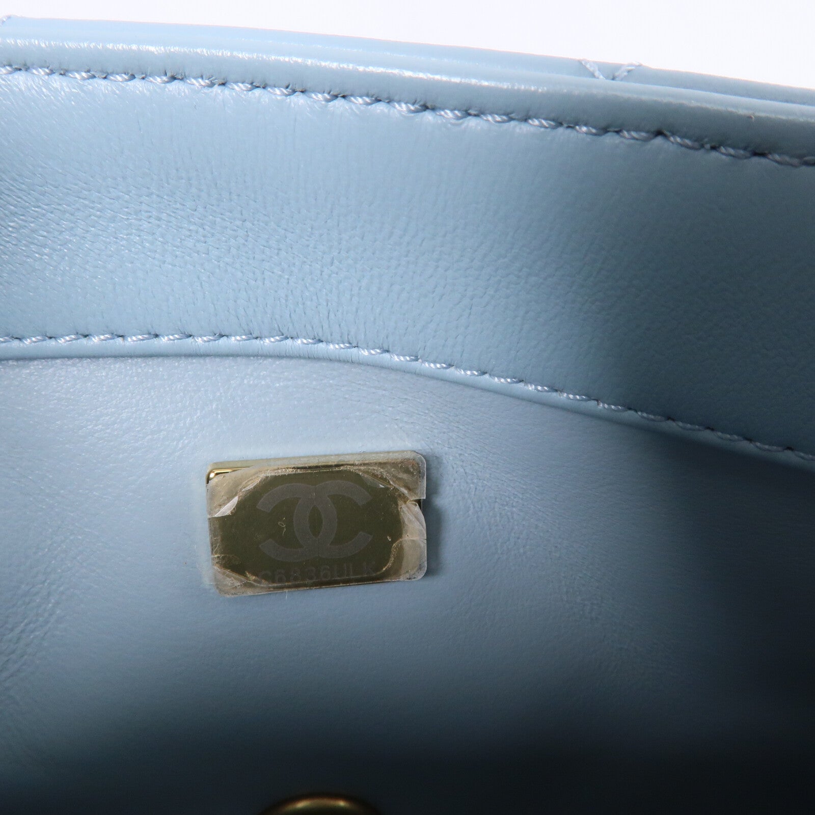 CHANEL 羊皮皮革CC Flat Bag 20鏈帶肩背袋