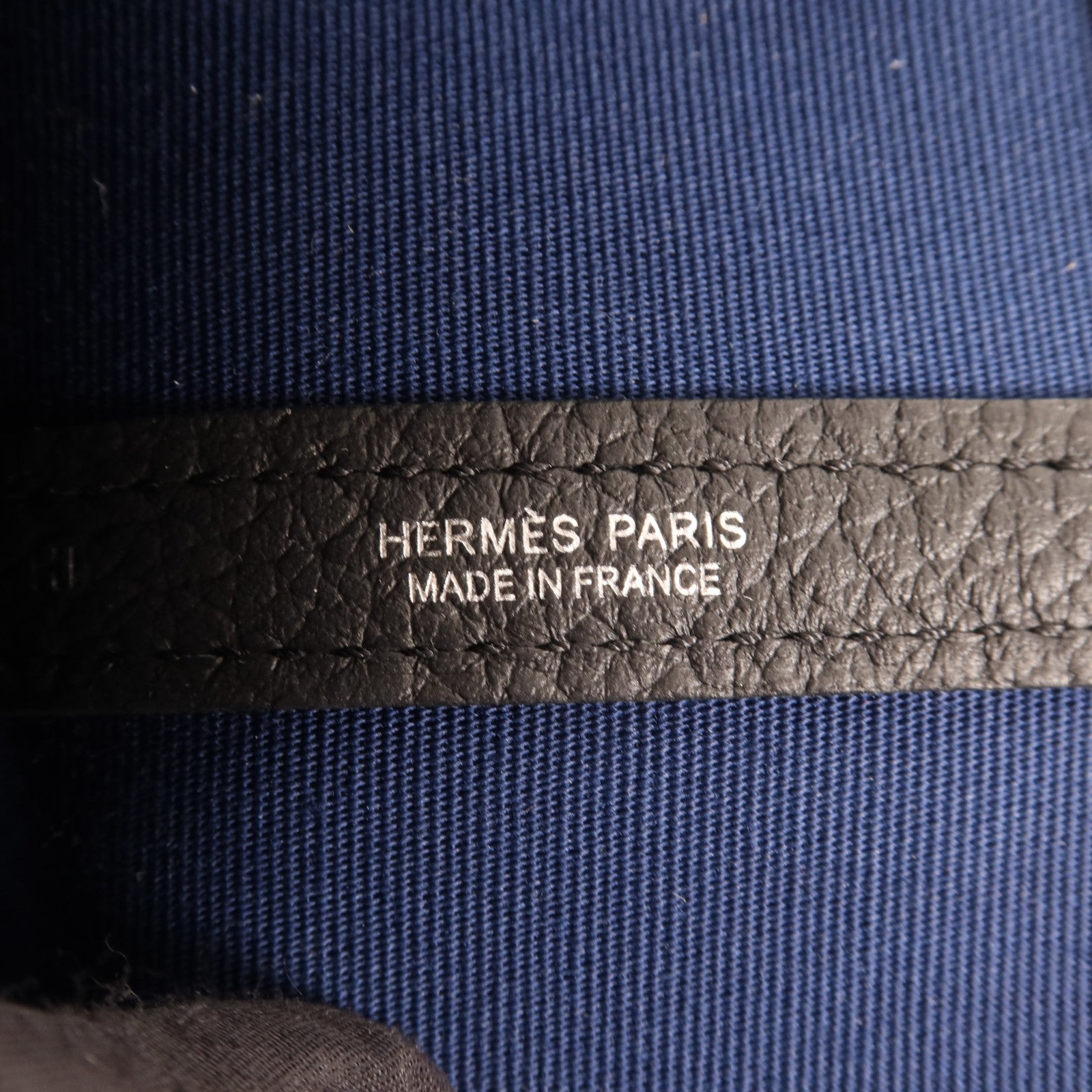 HERMES 帆布/皮革Garden Party PM銀扣手挽袋