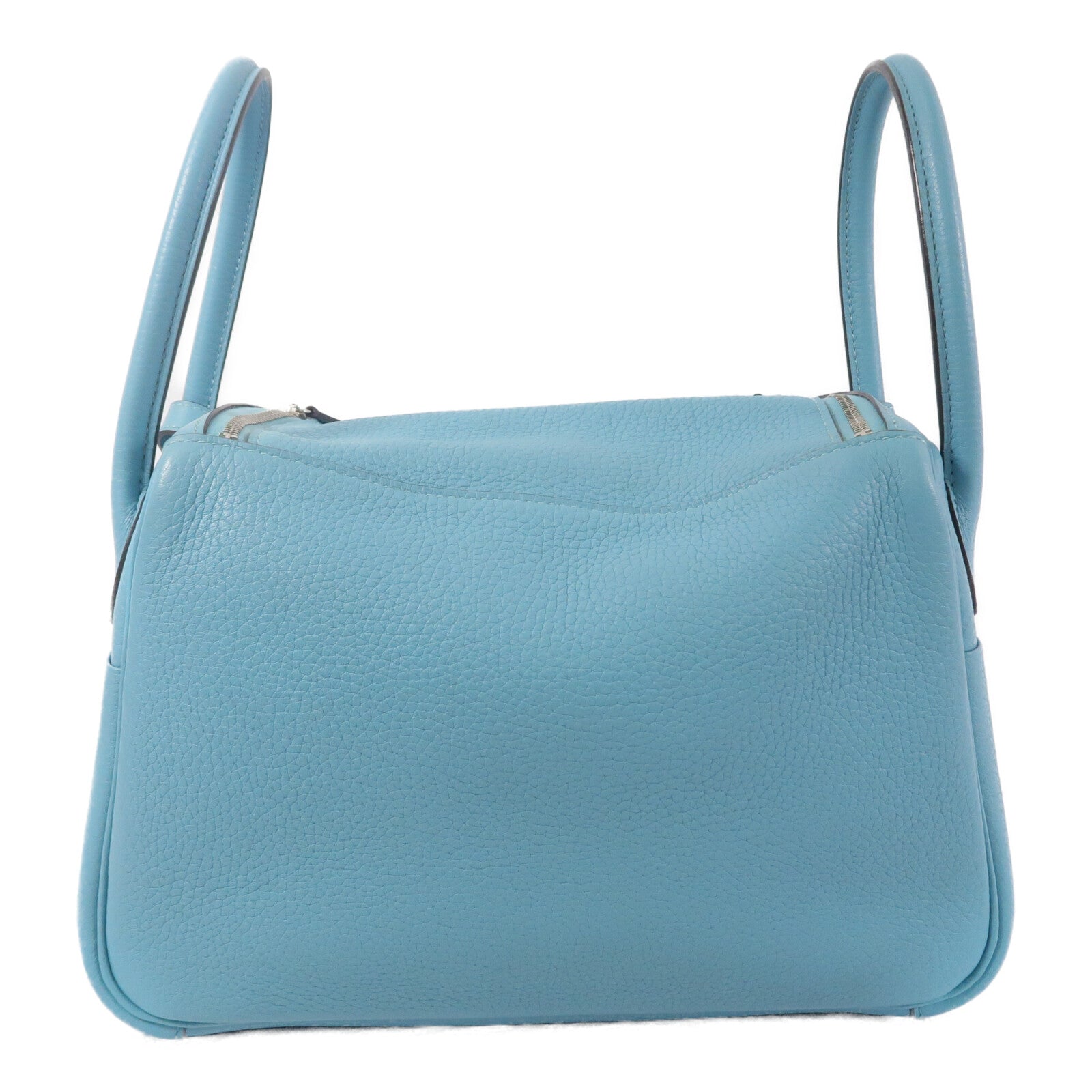 HERMES Clemence皮革Lindy 26手挽肩背兩用袋Bleu Atoll
