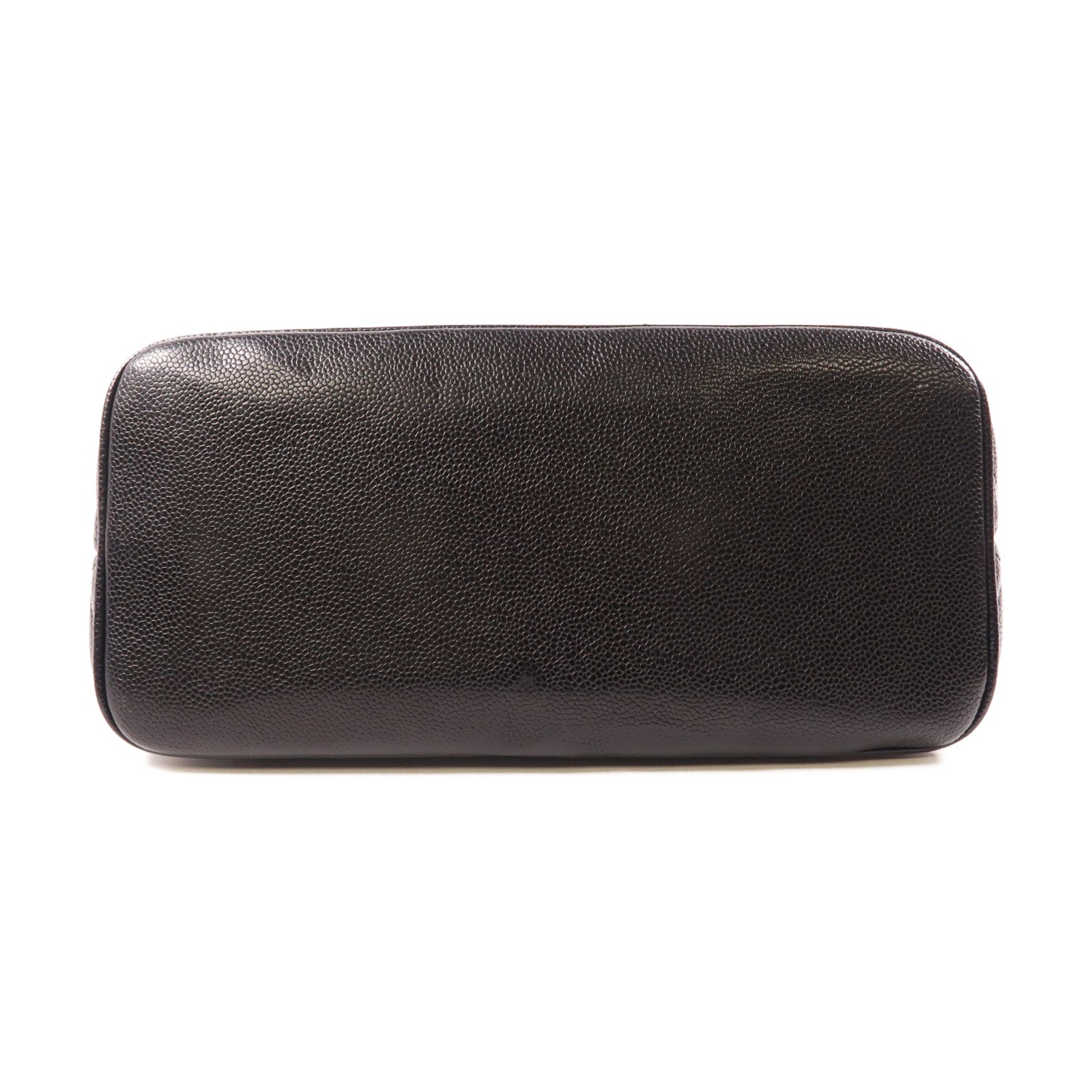 CHANEL Black Black Cowhide Leather Vintage Tote Bag Hand-Turned Bag Black Ca...