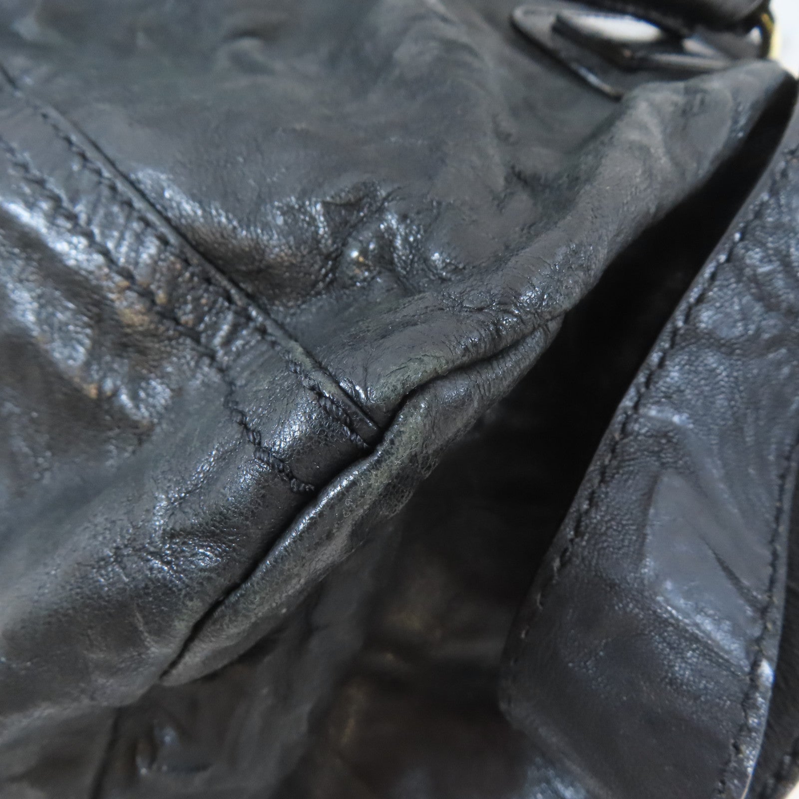 GIVENCHY 皮革Pandora Large Bag金扣手挽肩背兩用袋黑色