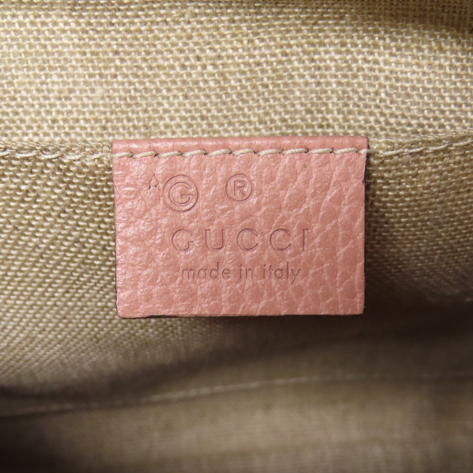 GUCCI 帆布/皮革Shoulder Bag金扣肩背袋