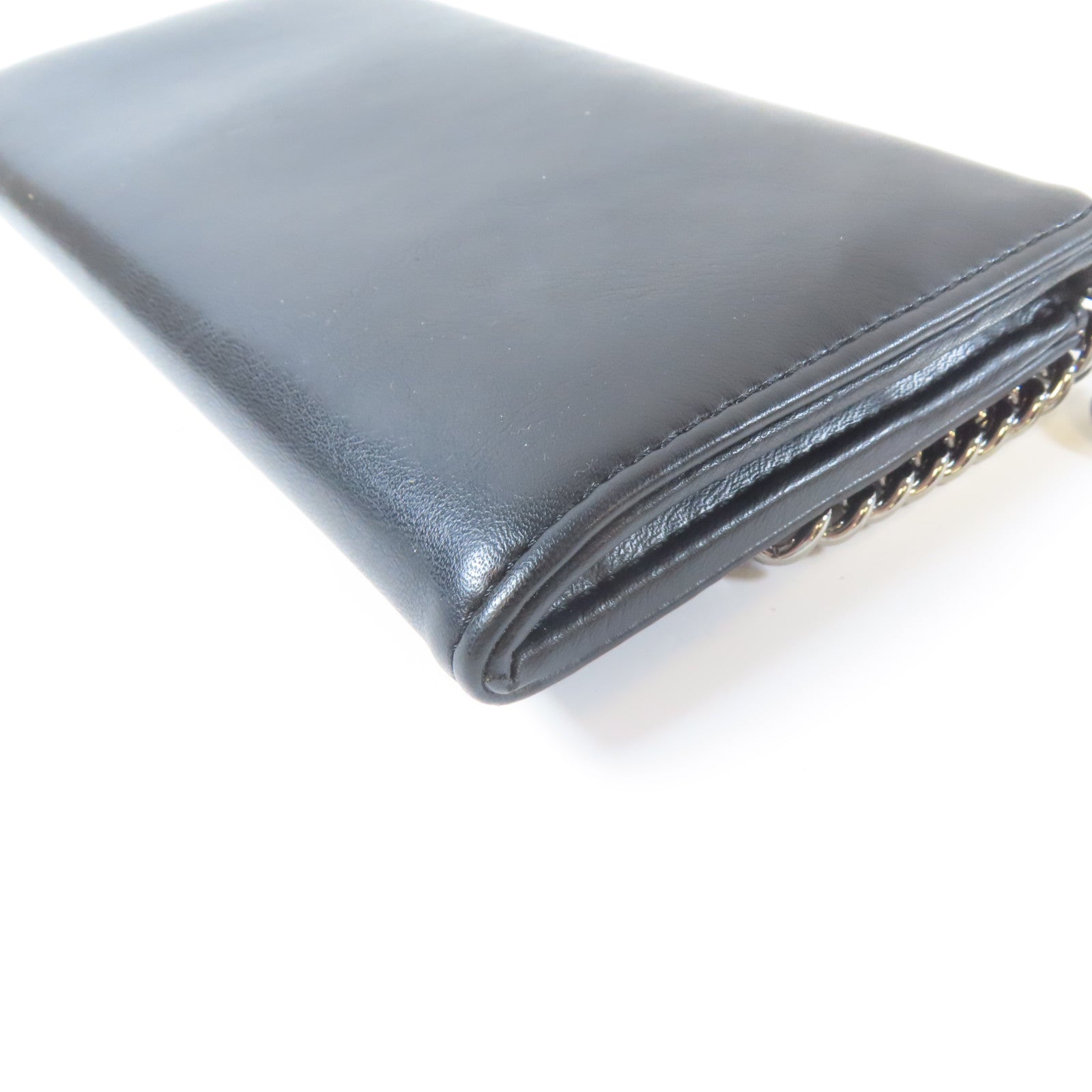 SELECTION 【激減優惠】牛皮皮革Stella Mccartney Long wallet銀扣長錢包黑色