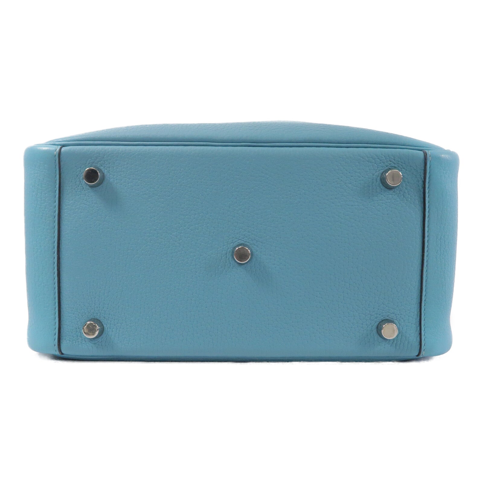 HERMES Clemence皮革Lindy 26手挽肩背兩用袋Bleu Atoll