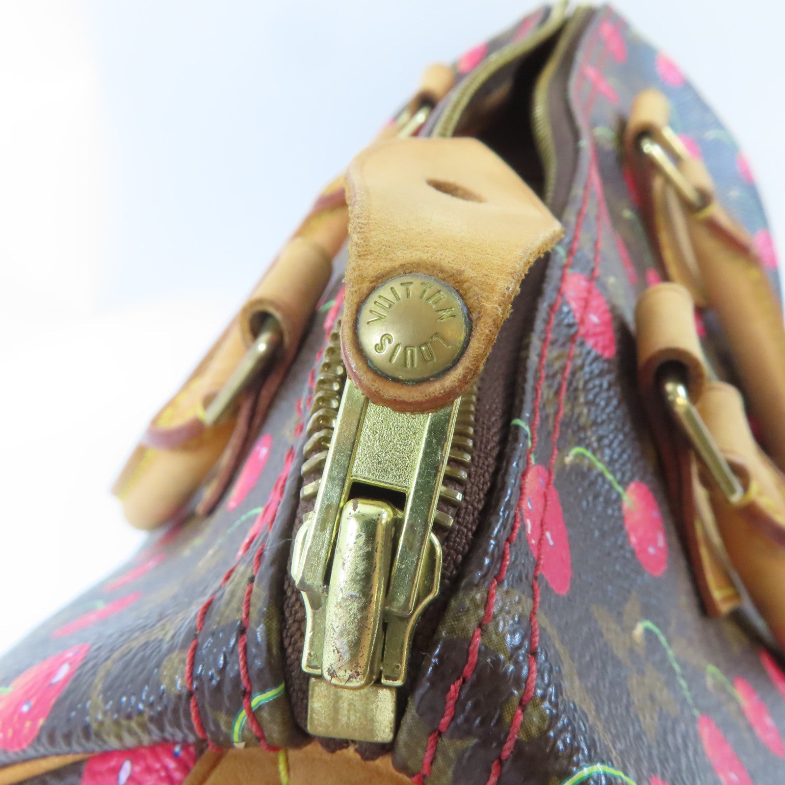LOUIS VUITTON Monogram Cherry Speedy 25金扣手挽袋啡色