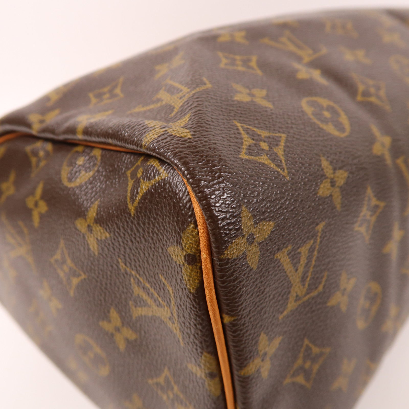 LOUIS VUITTON Monogram Speedy 30金扣手挽袋棕色