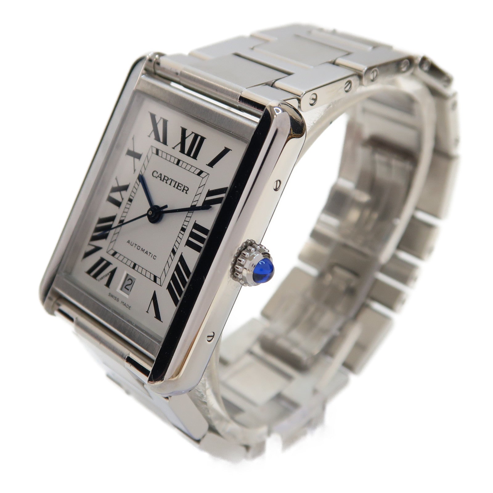 CARTIER Tank Solo不鏽鋼手錶自動機芯白色