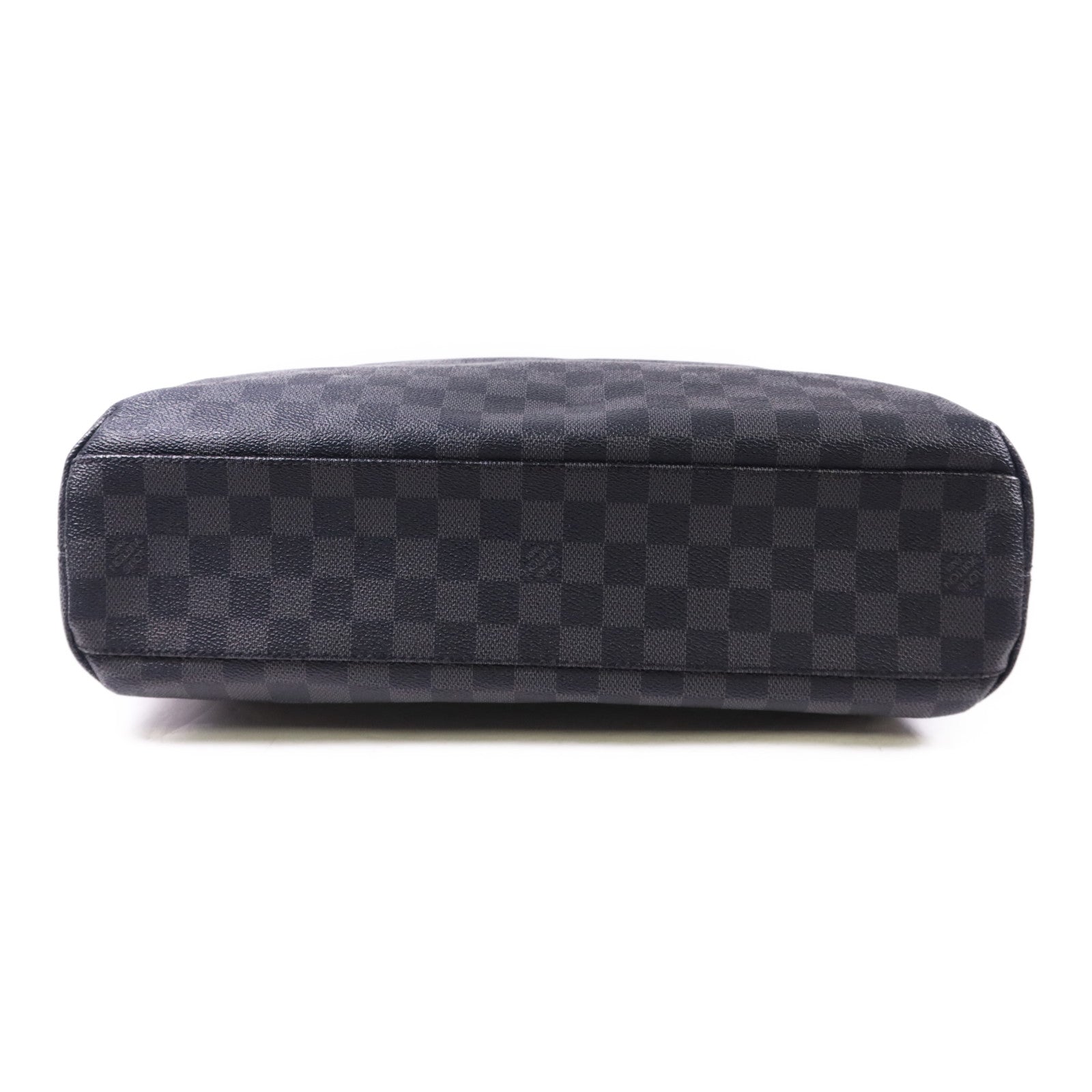 LOUIS VUITTON Damier Graphite Mick GM銀扣肩背袋