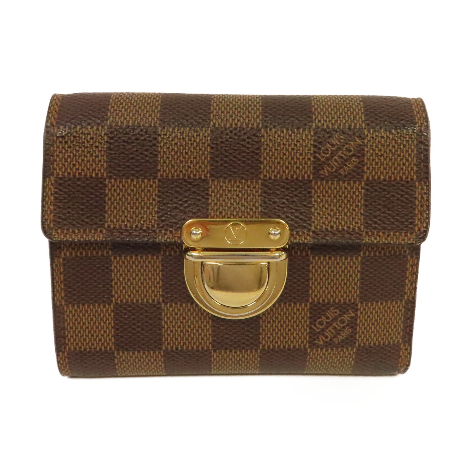 LOUIS VUITTON 【激減優惠】Damier Koala Wallet金扣短錢包啡色