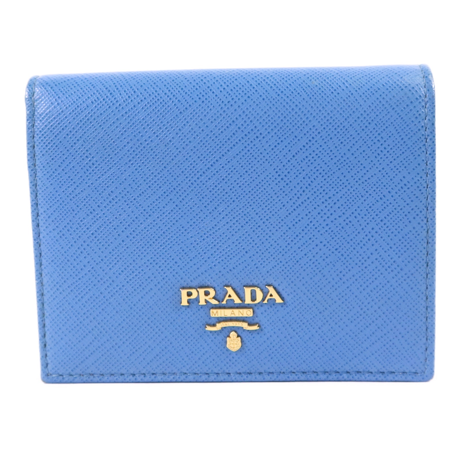 PRADA 【激減優惠】牛皮皮革Wallet金扣錢包
