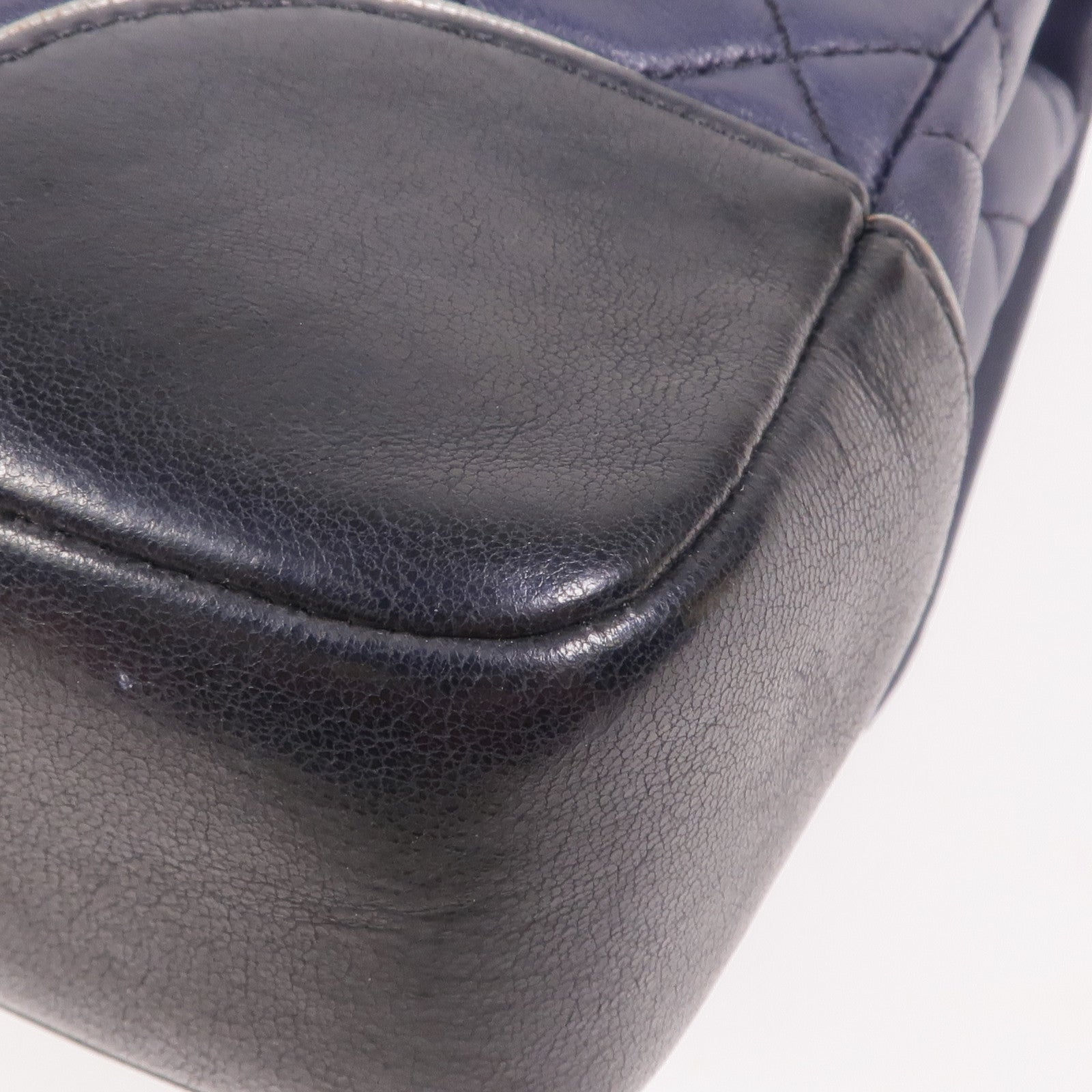 CHANEL 羊皮皮革Chain Shoulder銀扣鏈帶肩背袋