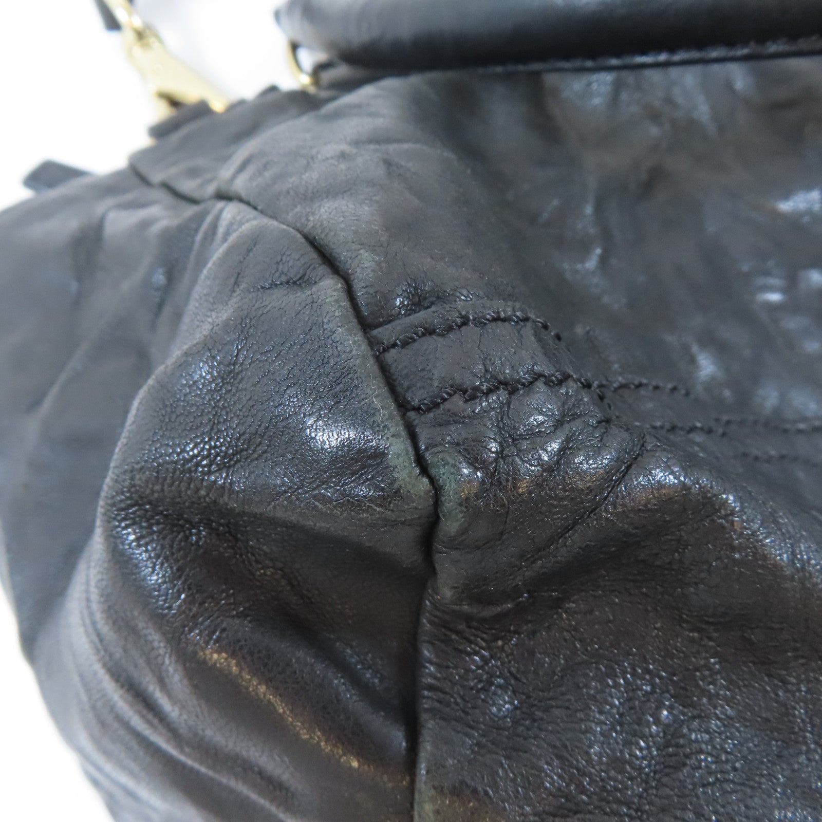 GIVENCHY 皮革Pandora Large Bag金扣手挽肩背兩用袋黑色