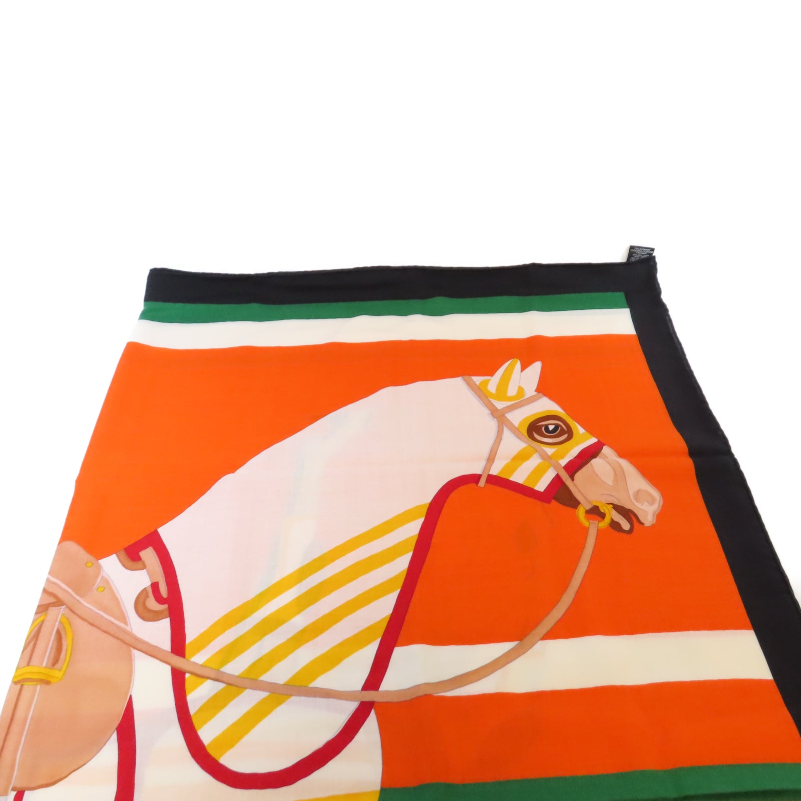 HERMES 羊絨/絲質Cashmere Muffler 140X140圍巾橙色