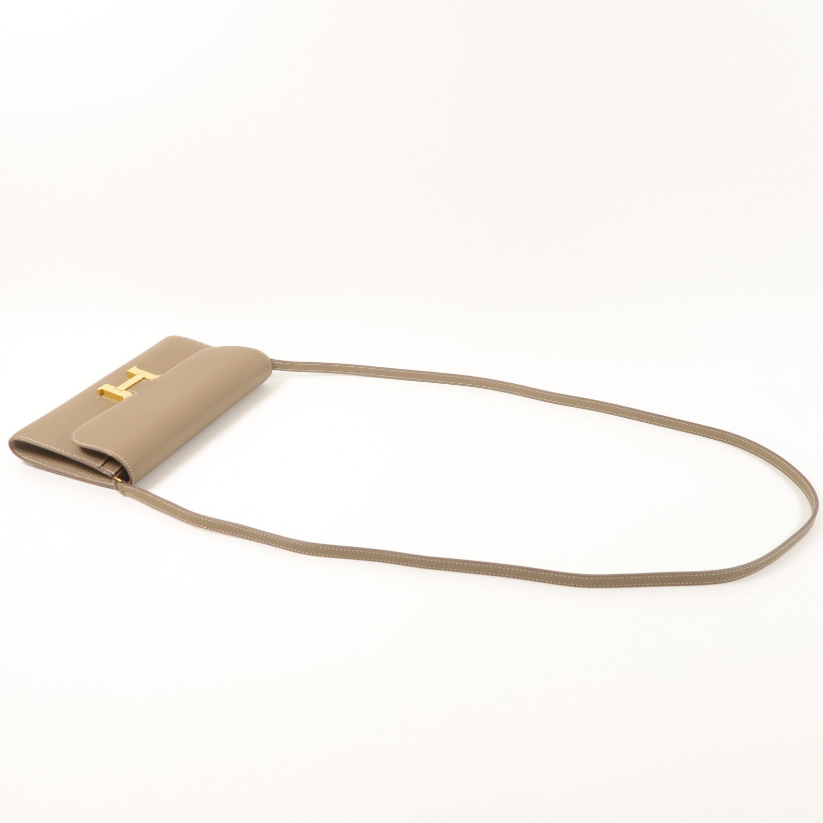 HERMES Epsom皮革Constance To Go金扣肩背袋Etoupe