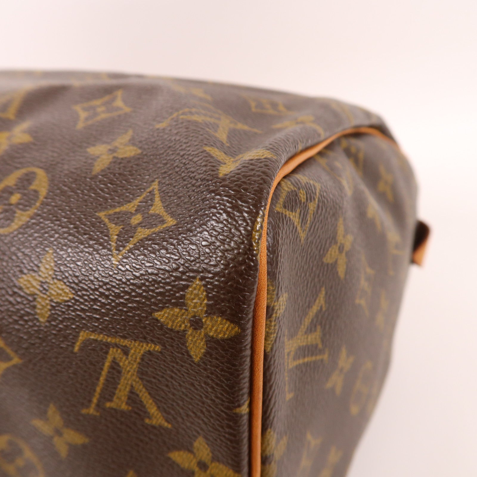 LOUIS VUITTON Monogram Speedy 30金扣手挽袋棕色