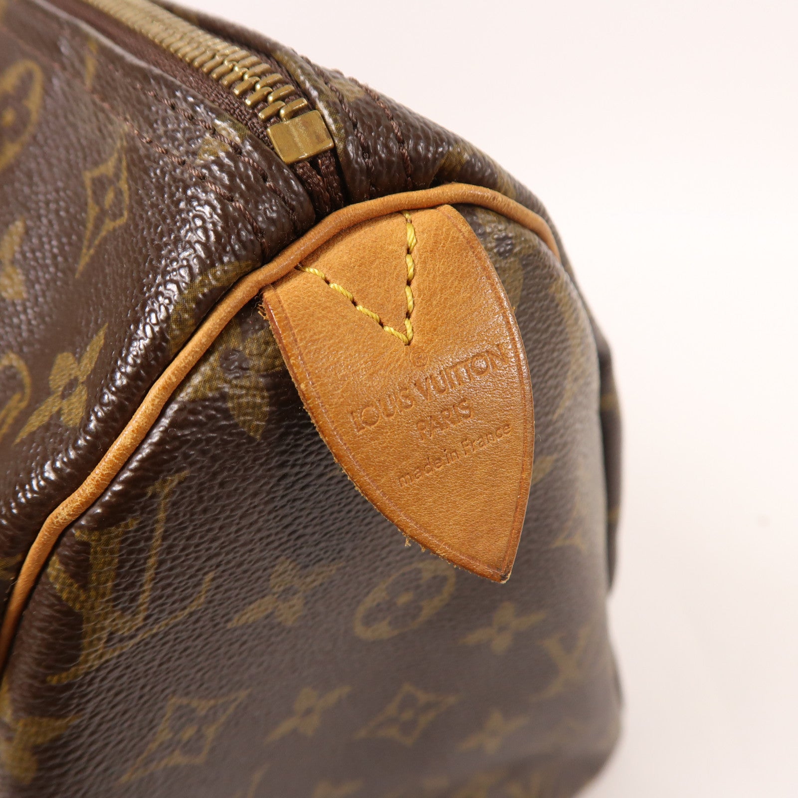 LOUIS VUITTON Monogram Speedy 30金扣手挽袋棕色