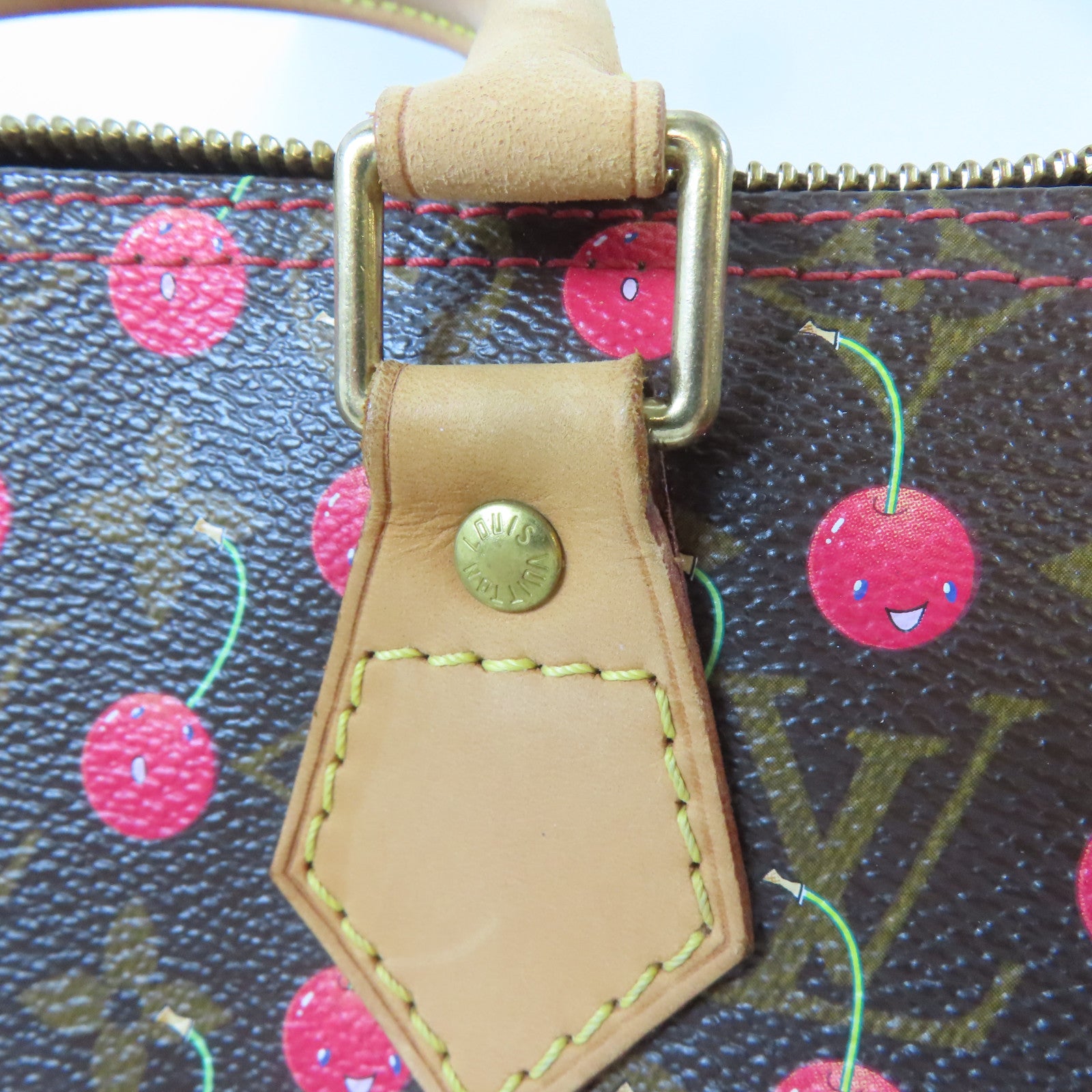 LOUIS VUITTON Monogram Cherry Speedy 25金扣手挽袋啡色