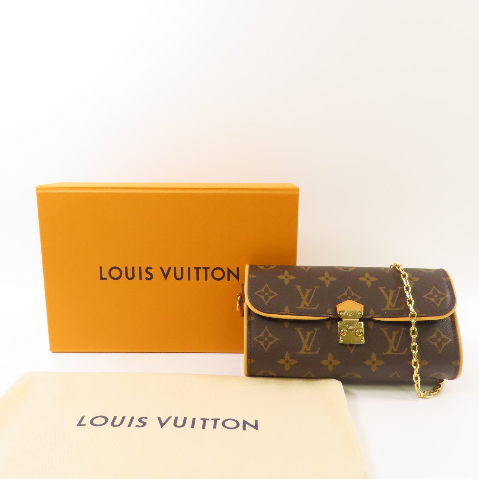 LOUIS VUITTON Monogram Pochette Camille金扣手挽肩背兩用袋