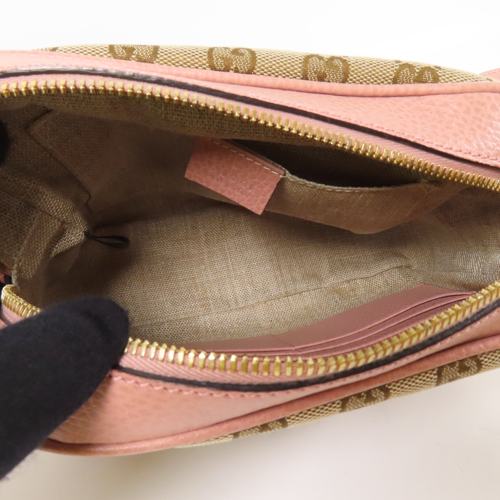 GUCCI 帆布/皮革Shoulder Bag金扣肩背袋