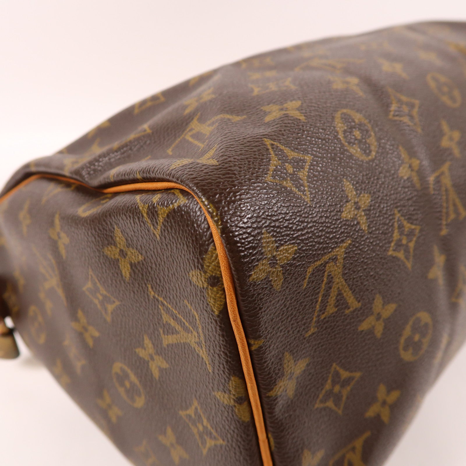 LOUIS VUITTON Monogram Speedy 30金扣手挽袋棕色