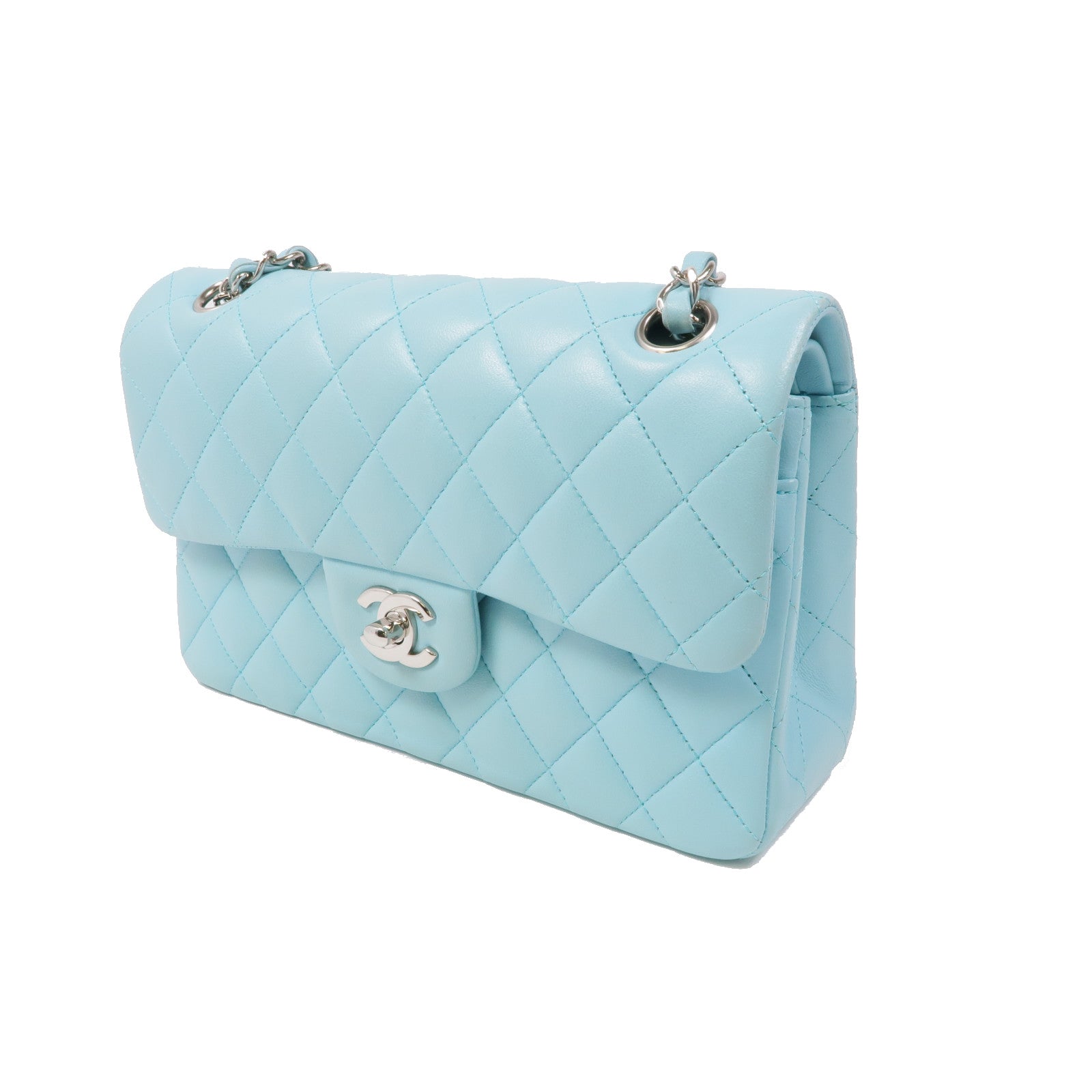 CHANEL 羊皮皮革Classic 23銀扣鏈帶肩背袋