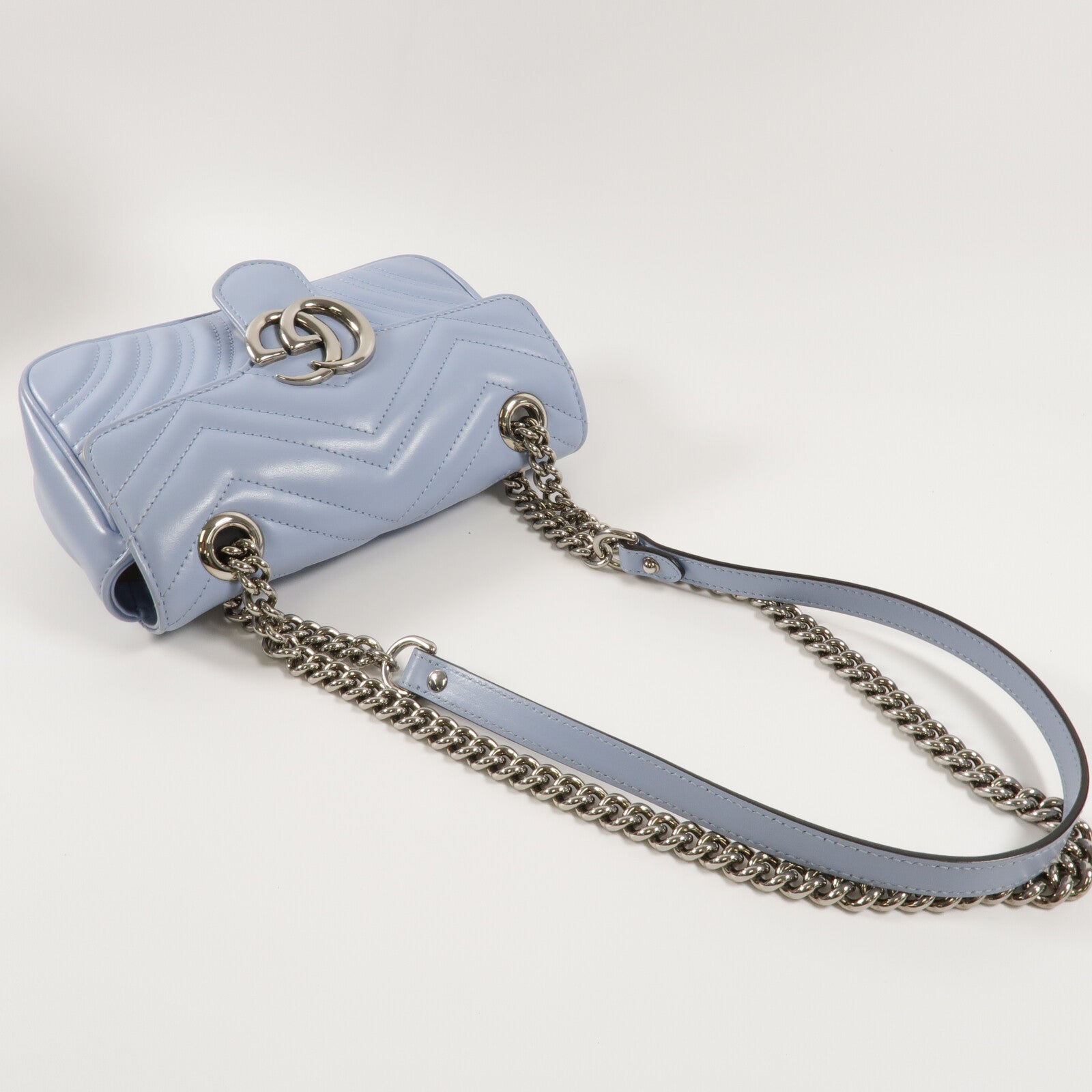 GUCCI 牛皮皮革GG Marmont Small鏈帶肩背袋