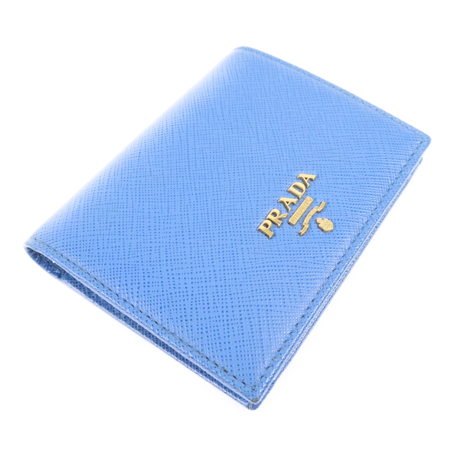 PRADA 【激減優惠】牛皮皮革Wallet金扣錢包