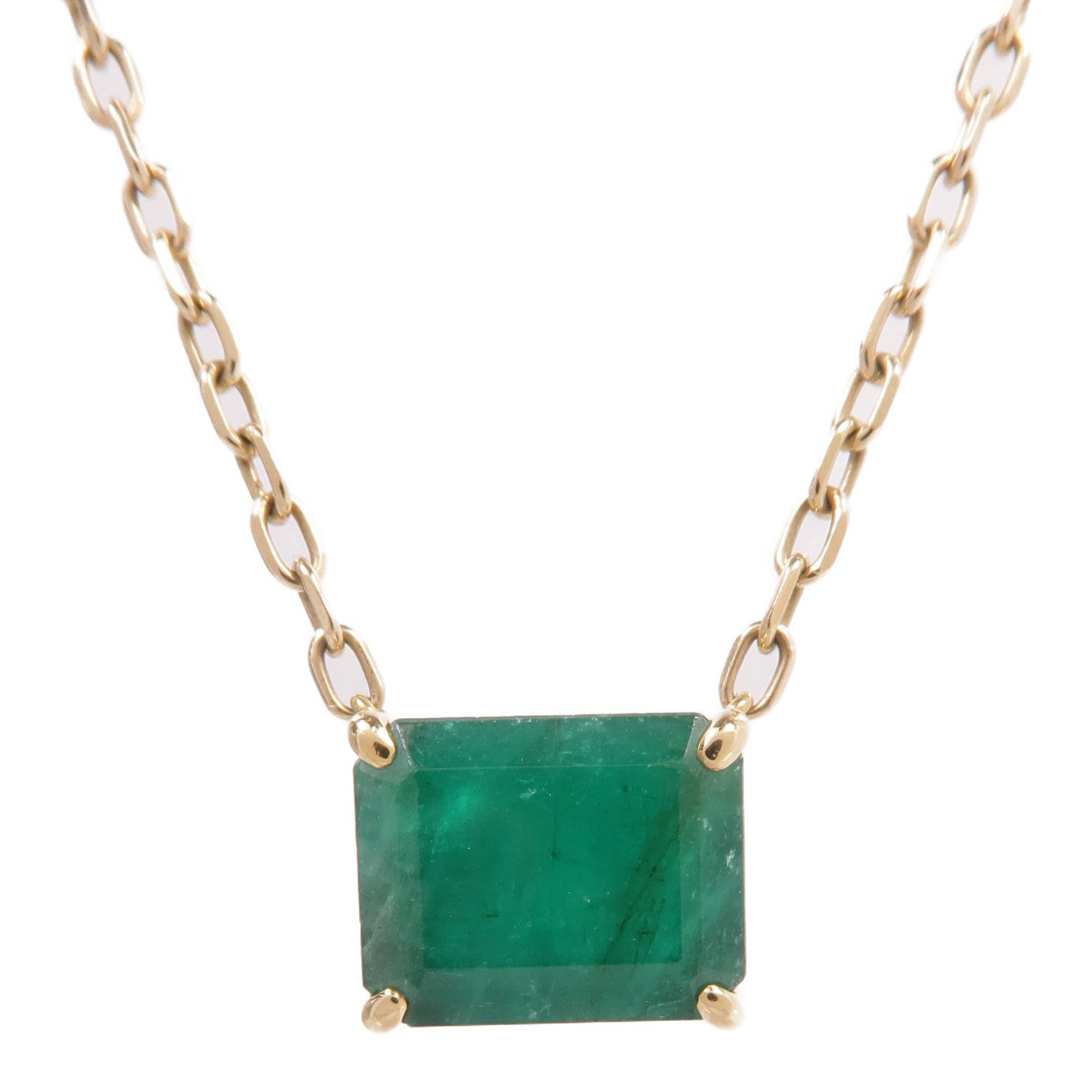 JEWELRY 【激減優惠】18K黃金Emerald Necklace綠寶石項鍊