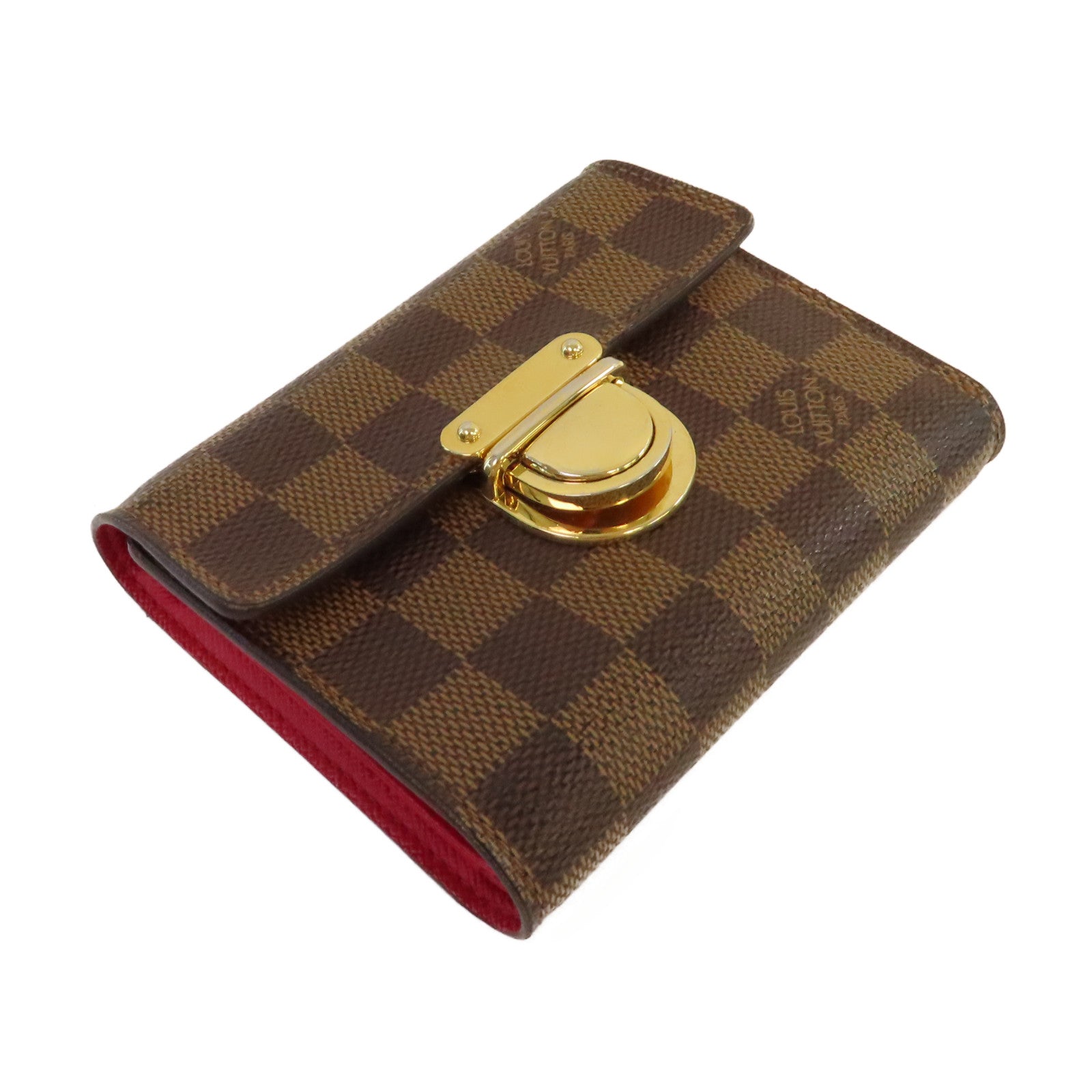 LOUIS VUITTON 【激減優惠】Damier Koala Wallet金扣短錢包啡色