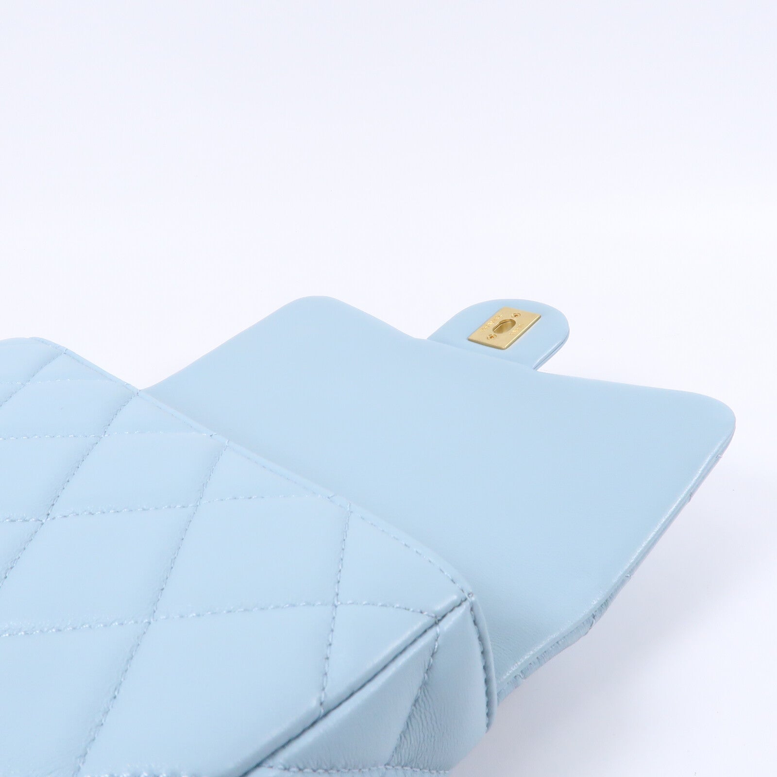 CHANEL 羊皮皮革CC Flat Bag 20鏈帶肩背袋
