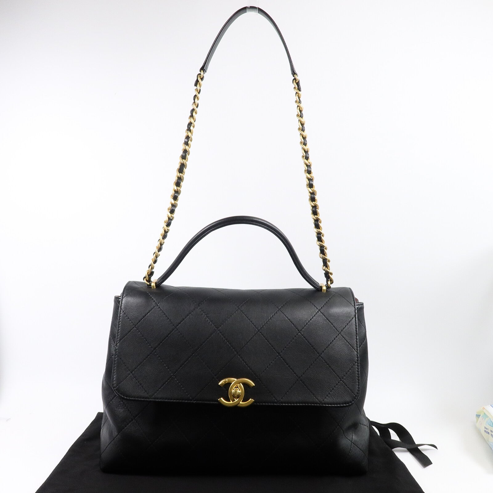 CHANEL 羊皮皮革Maxi Flap Bag手挽肩背兩用袋