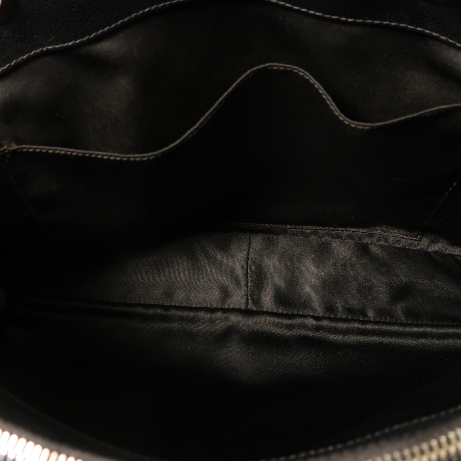 CHANEL 牛皮皮革GST Grand Shopping Tote Bag銀扣鏈帶肩背袋