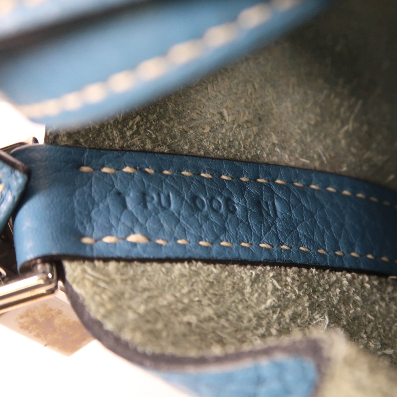 HERMES 【激減優惠】Clemence皮革Picotin PM銀扣手挽袋Bleu Jean/藍色