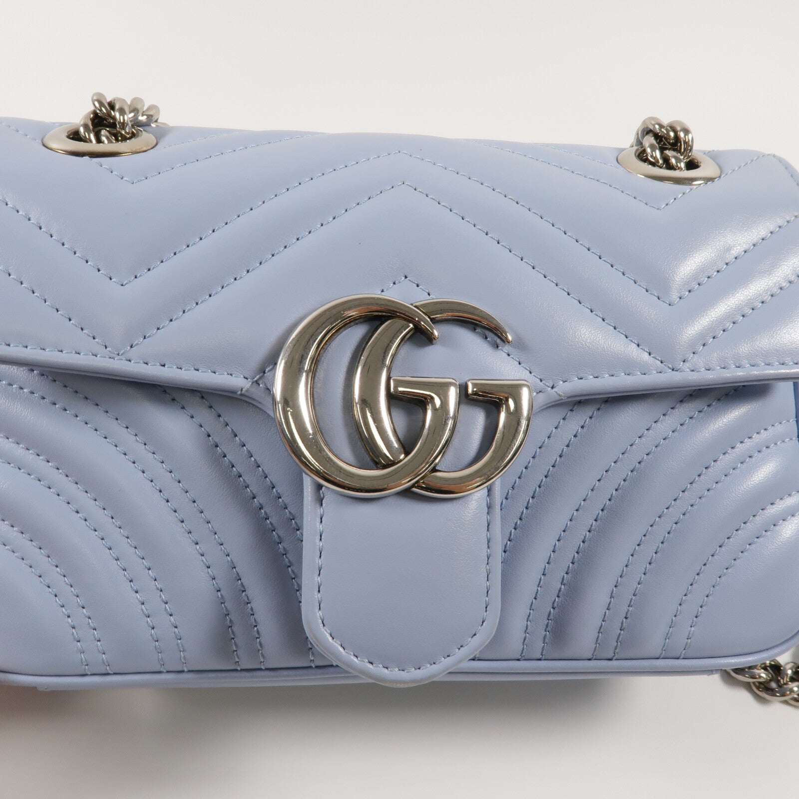 GUCCI 牛皮皮革GG Marmont Small鏈帶肩背袋
