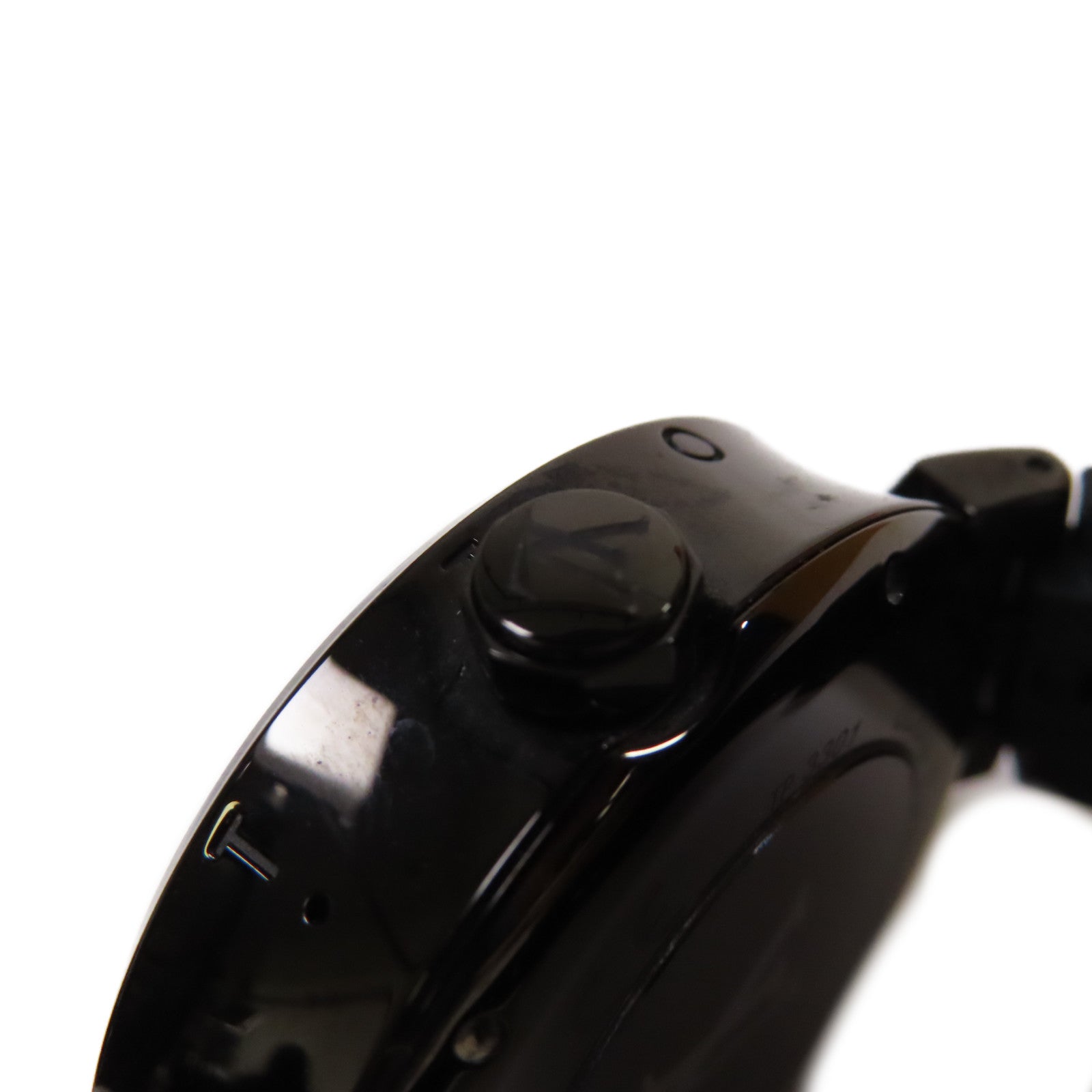 LOUIS VUITTON 【激減優惠】Tambour Horizon Digital Smart Watch不鏽鋼/陶瓷/橡膠帶電子手錶黑色