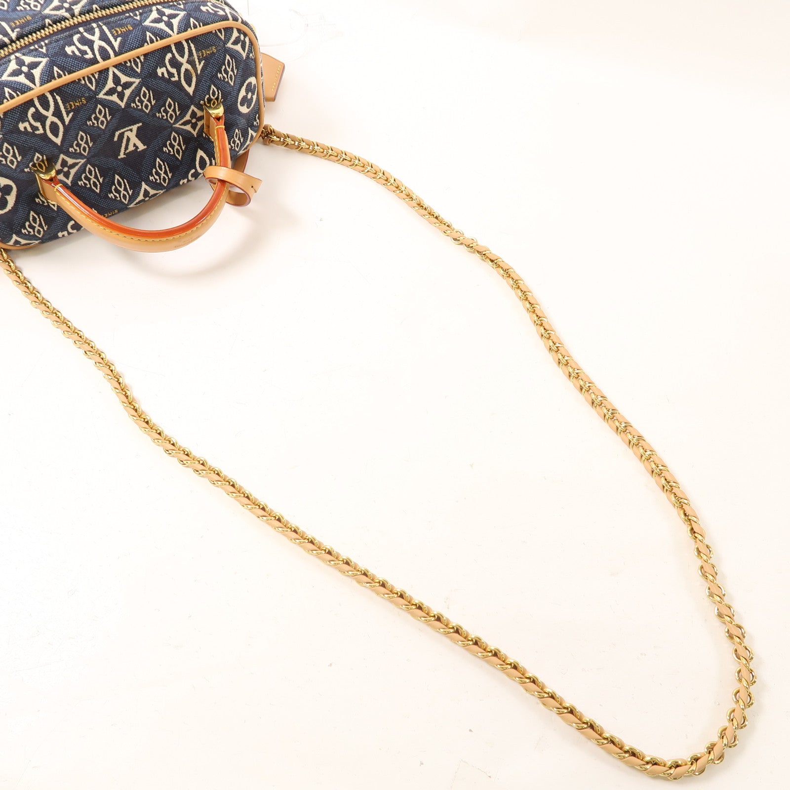 LOUIS VUITTON GHW Since 1854 Vanity Case 2 Way Bag M57403 Monogram Jacquard Blue