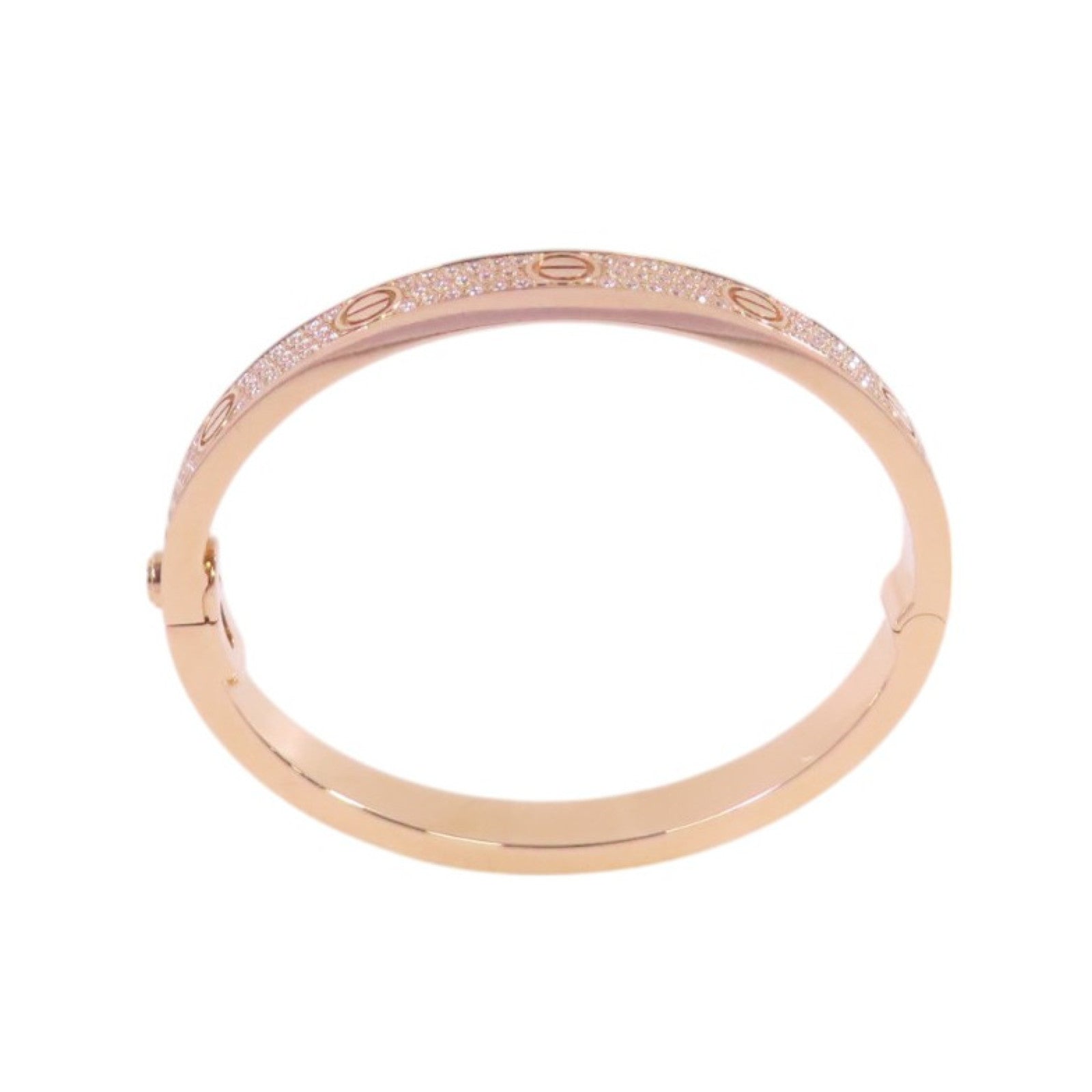 CARTIER 18K玫瑰金Love Bangle Full Diamond金扣手鐲#16