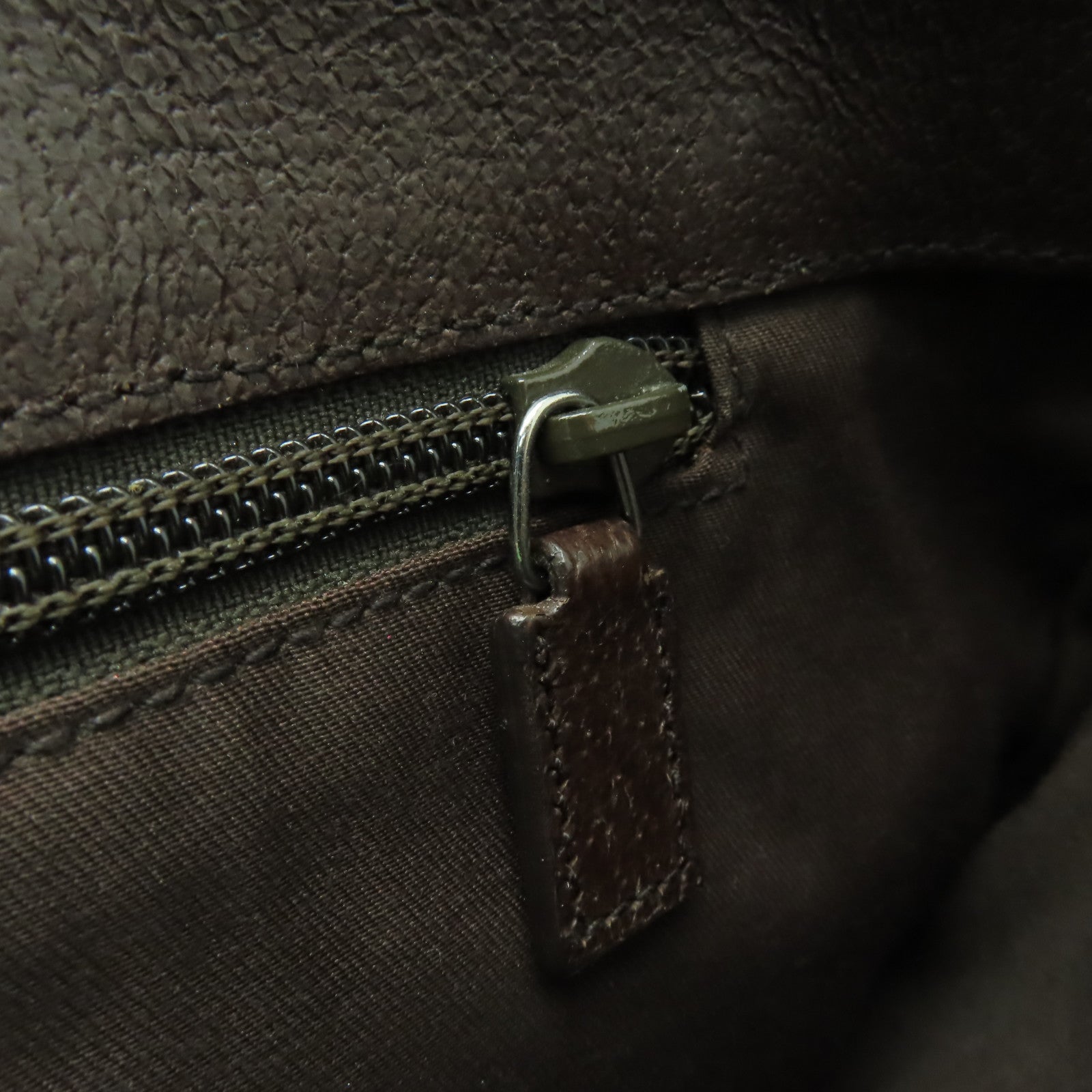 GUCCI 帆布Shoulder Bag銀扣肩背袋棕色