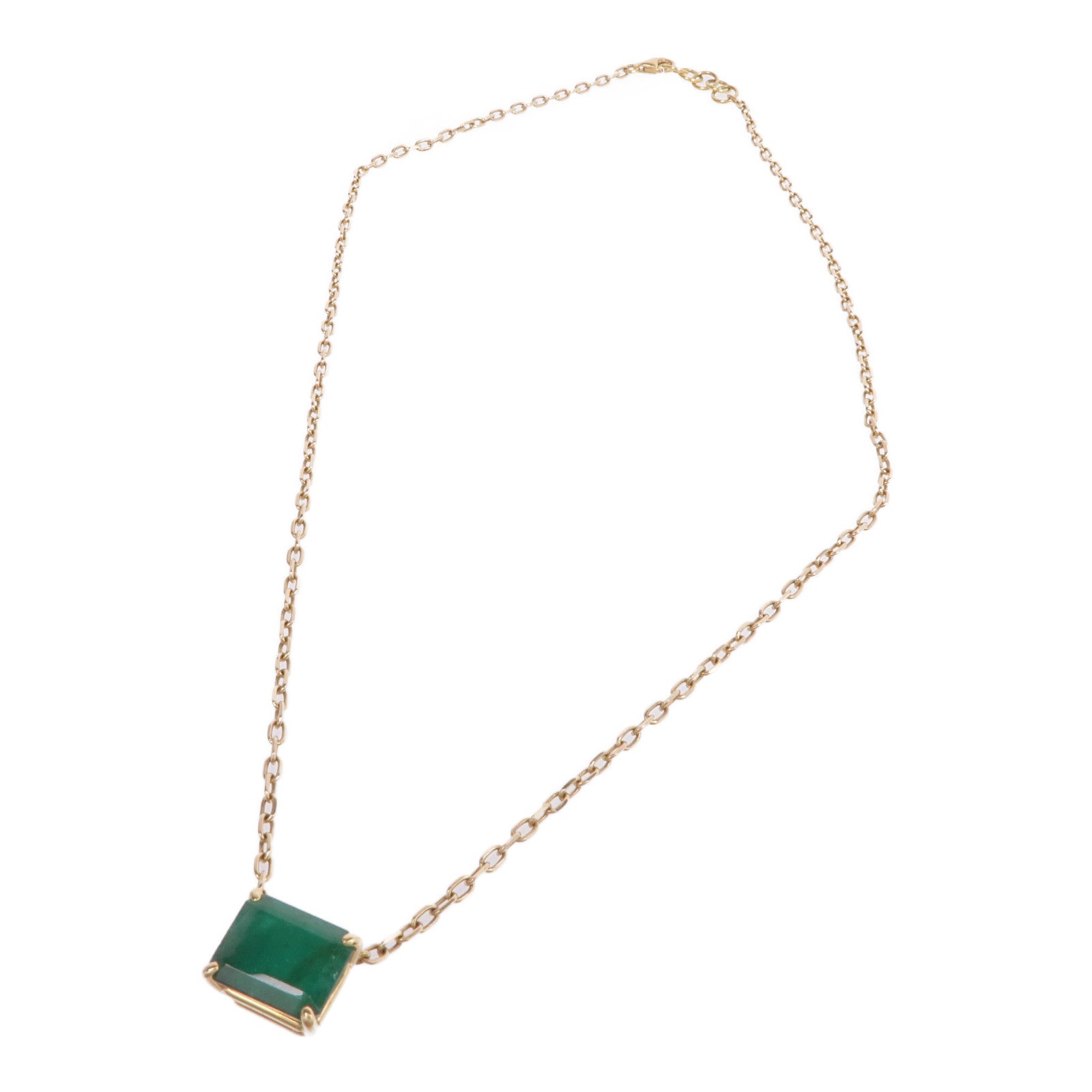 JEWELRY 【激減優惠】18K黃金Emerald Necklace綠寶石項鍊