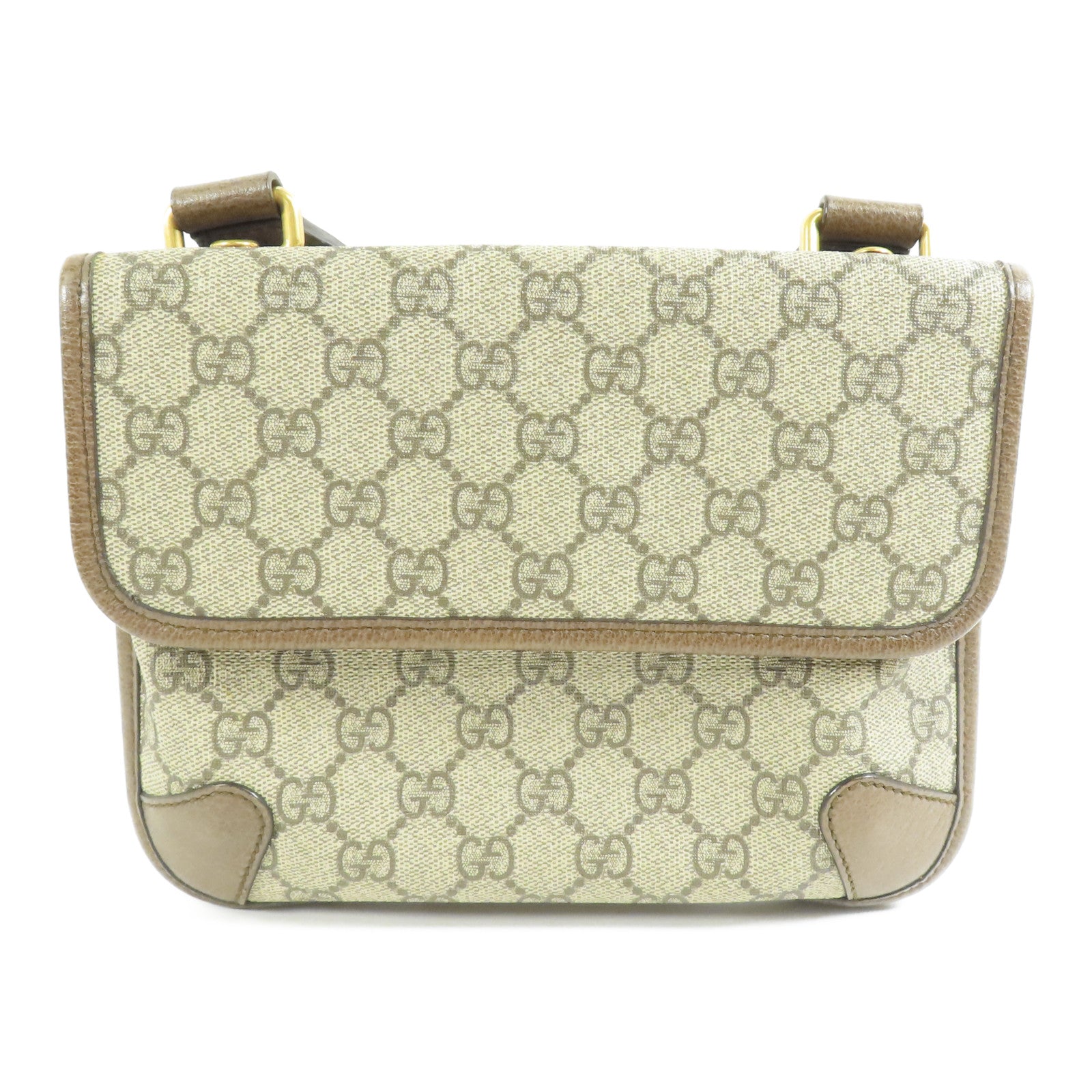 GUCCI GG GHW Neo Vintage Small Messenger Bag Shoulder Bag Coated Canvas Brown