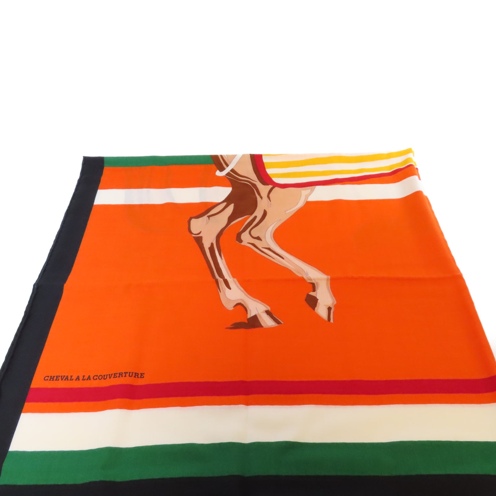 HERMES 羊絨/絲質Cashmere Muffler 140X140圍巾橙色