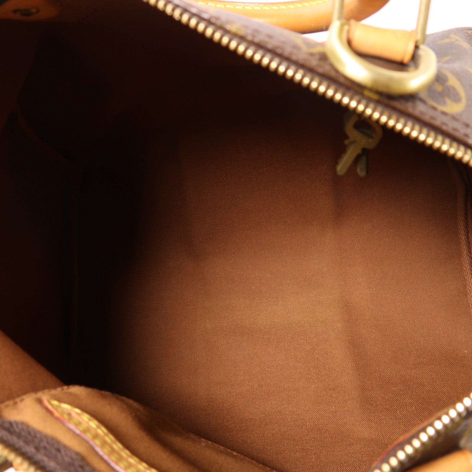 LOUIS VUITTON Monogram Speedy 30金扣手挽袋棕色