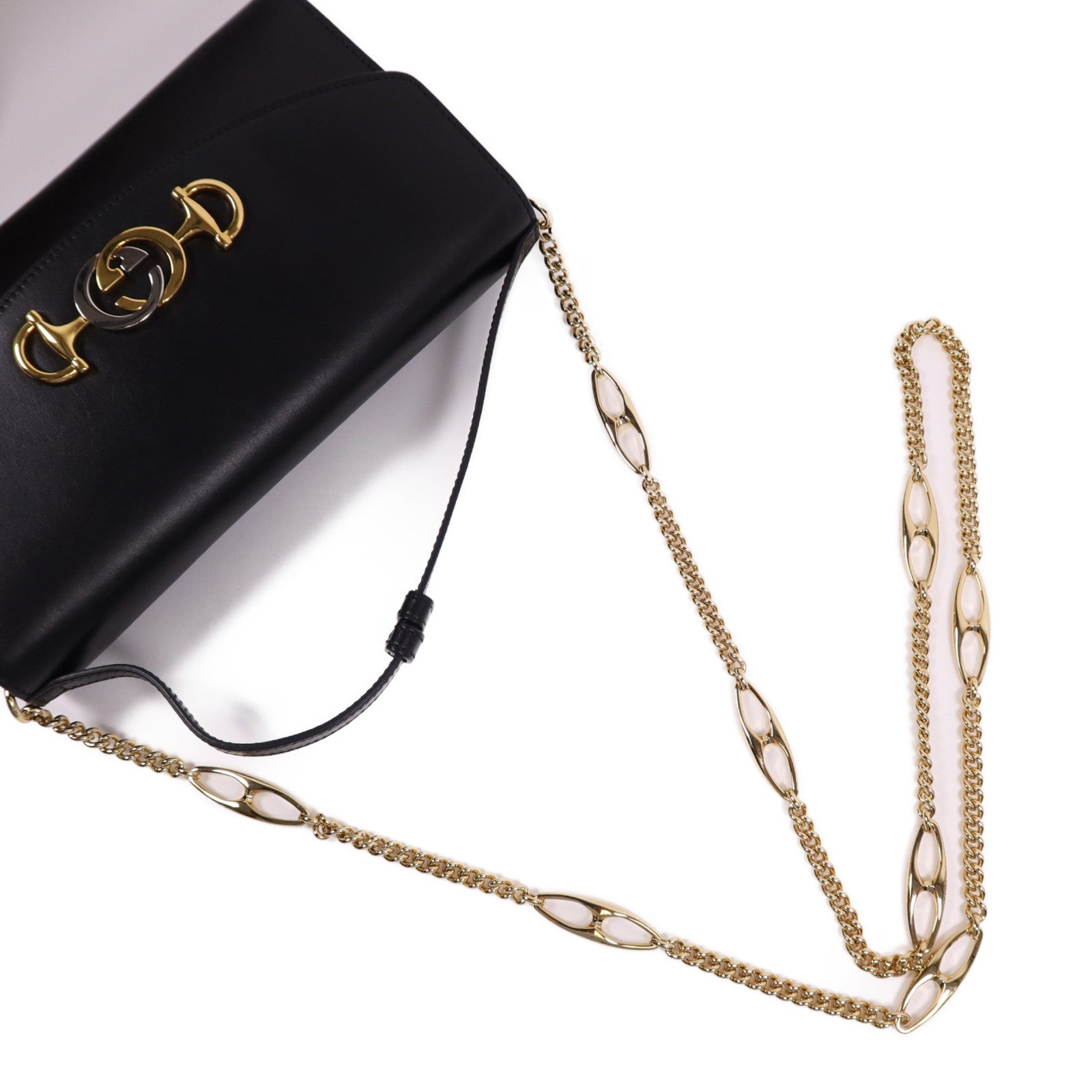 GUCCI 牛皮皮革Chain Shoulder Bag鏈帶肩背袋