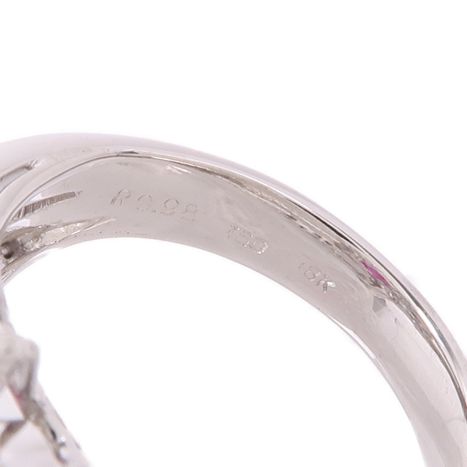 JEWELRY 18K白金Ruby/Diamond Ring紅寶石/鑽石戒指US#6.75