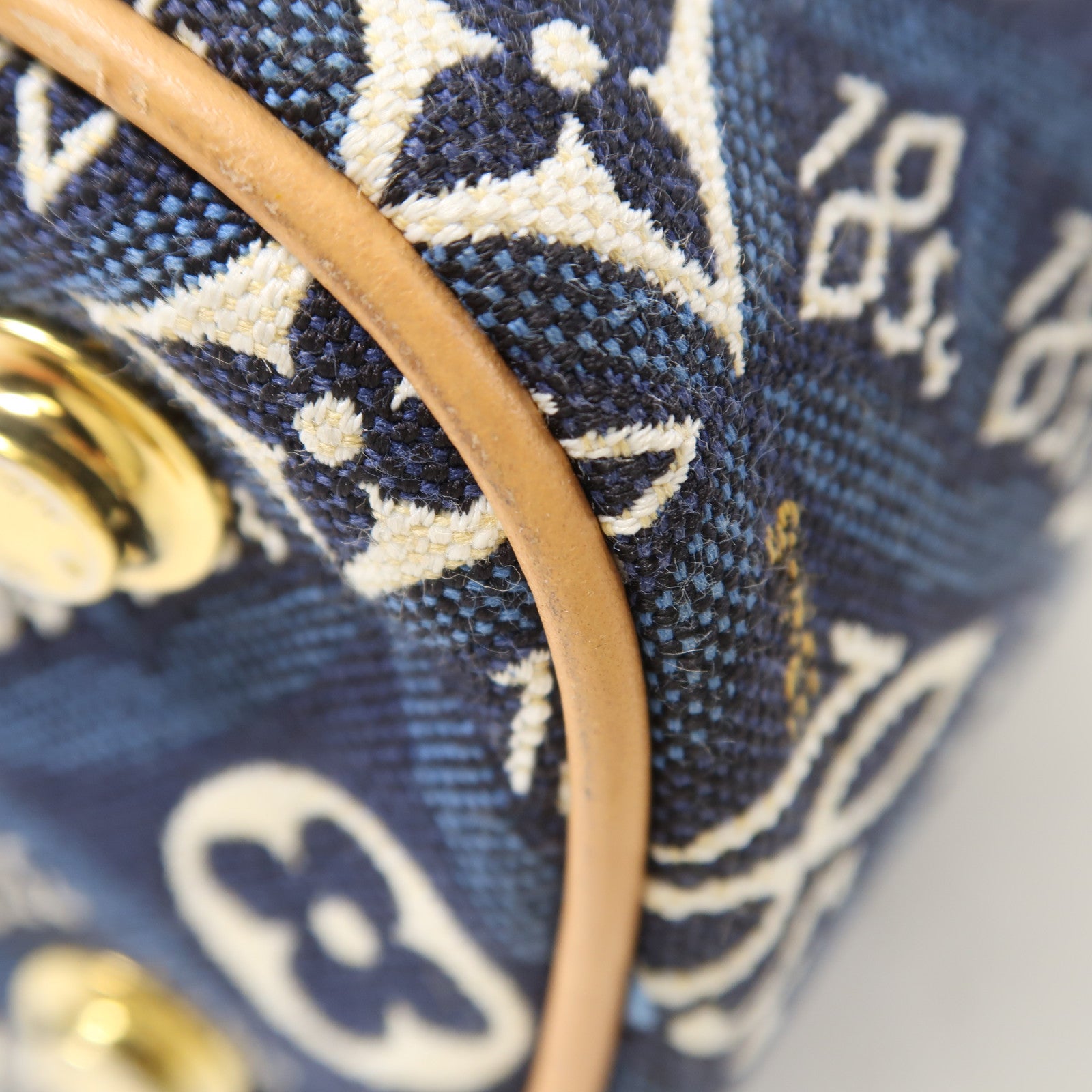 LOUIS VUITTON GHW Since 1854 Vanity Case 2 Way Bag M57403 Monogram Jacquard Blue