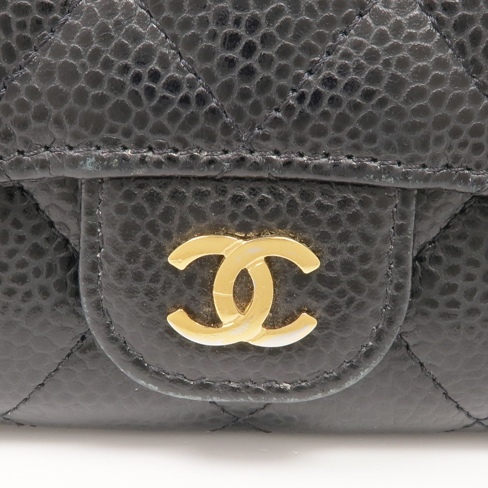 CHANEL 牛皮皮革Card Case金扣卡片套