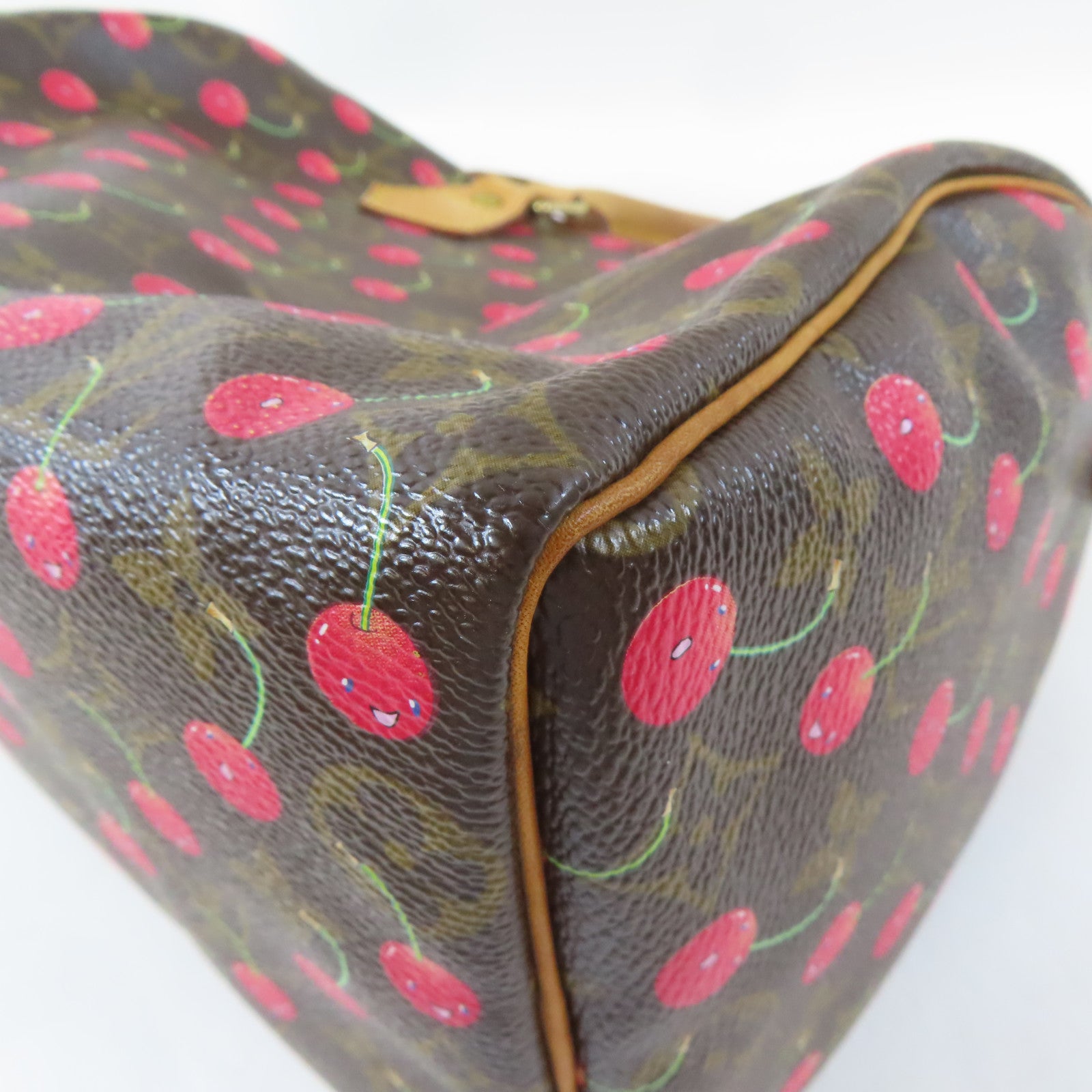 LOUIS VUITTON Monogram Cherry Speedy 25金扣手挽袋啡色