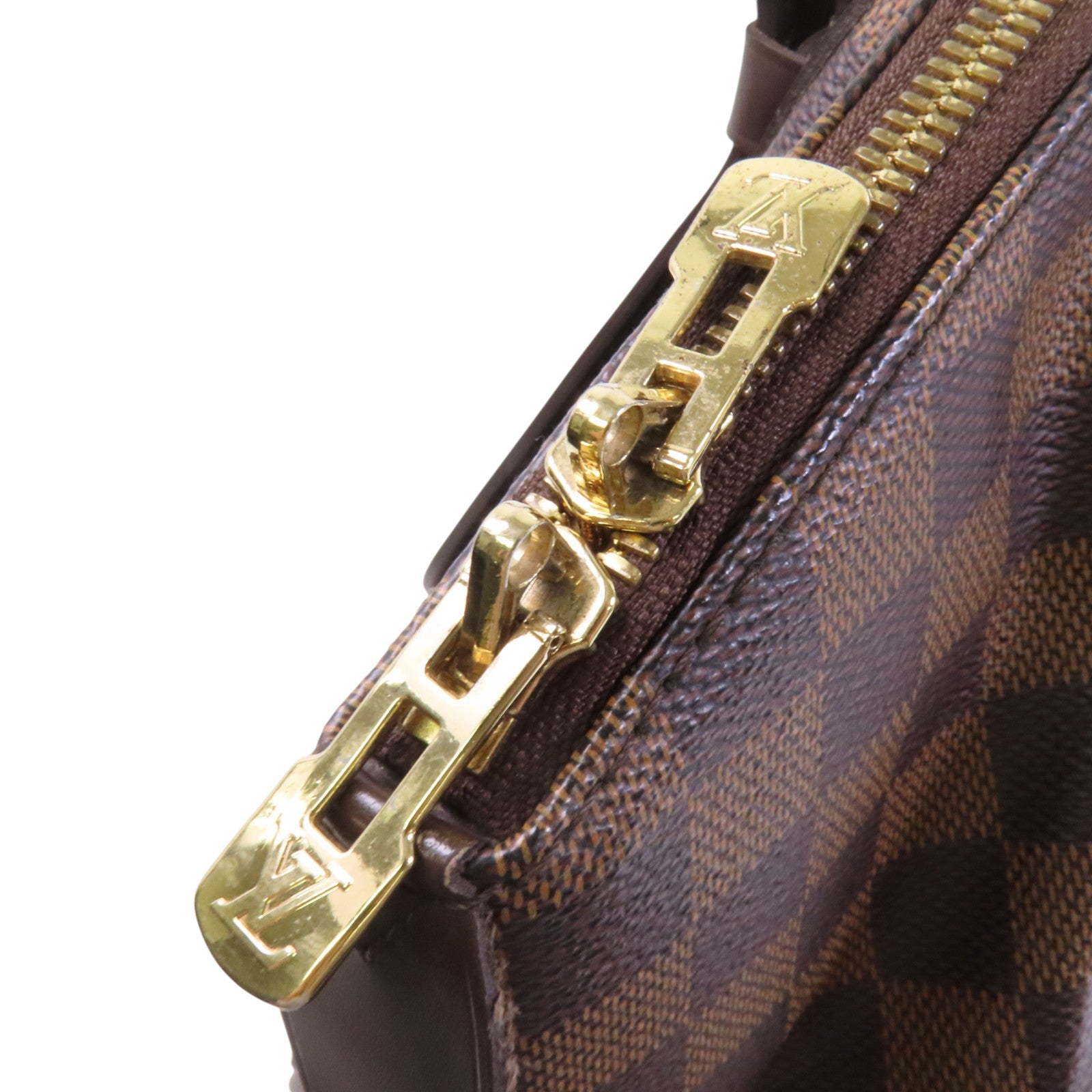 LOUIS VUITTON Damier Ebene Verona PM金扣肩背袋